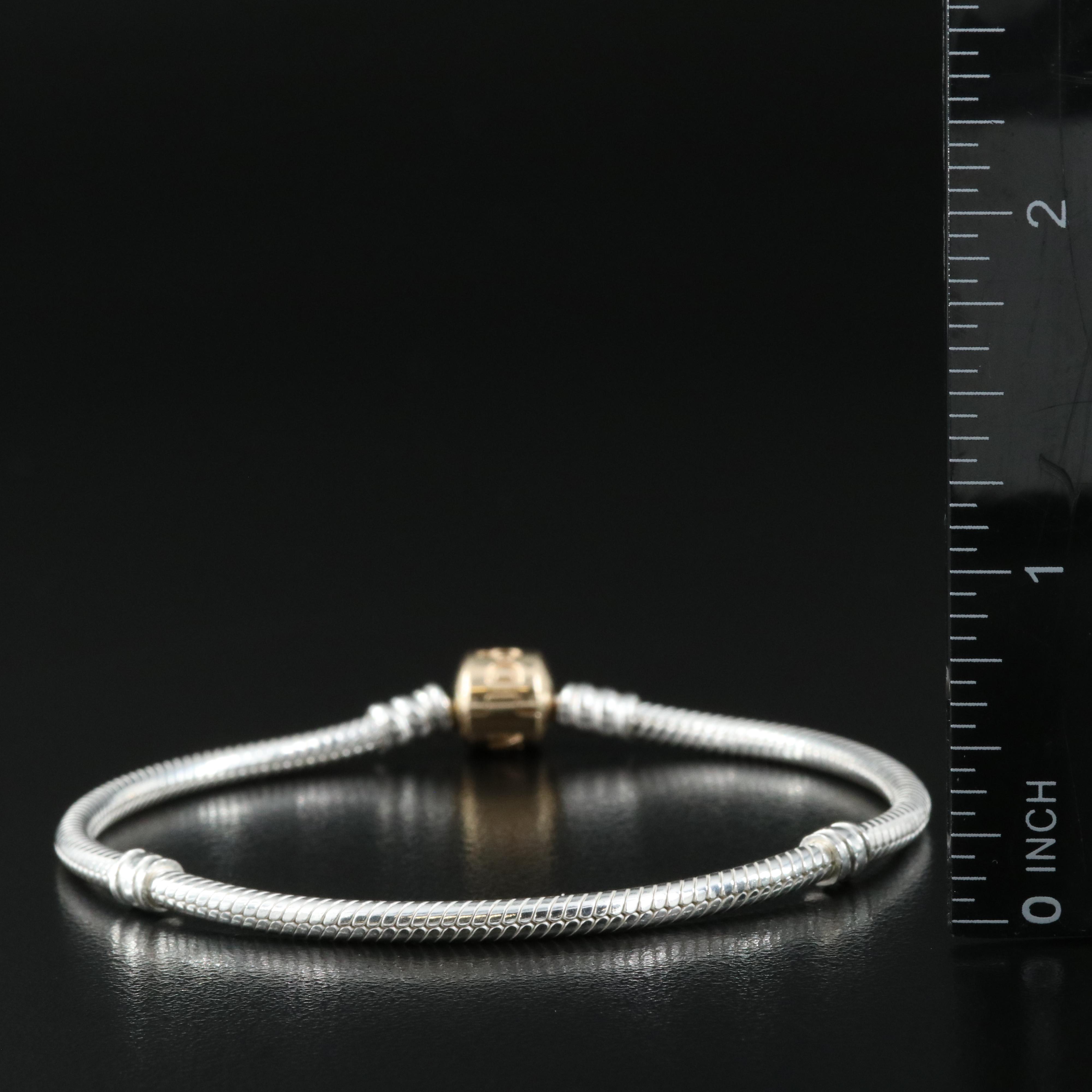 Pandora Sterling and 14K Bracelet