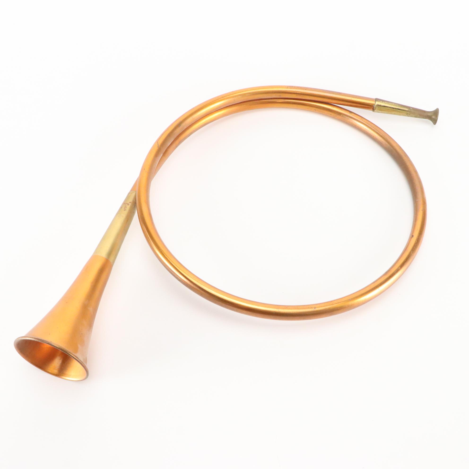 English Northamptonshire Regiment Bugle with Fox Hunting Signaling Horn