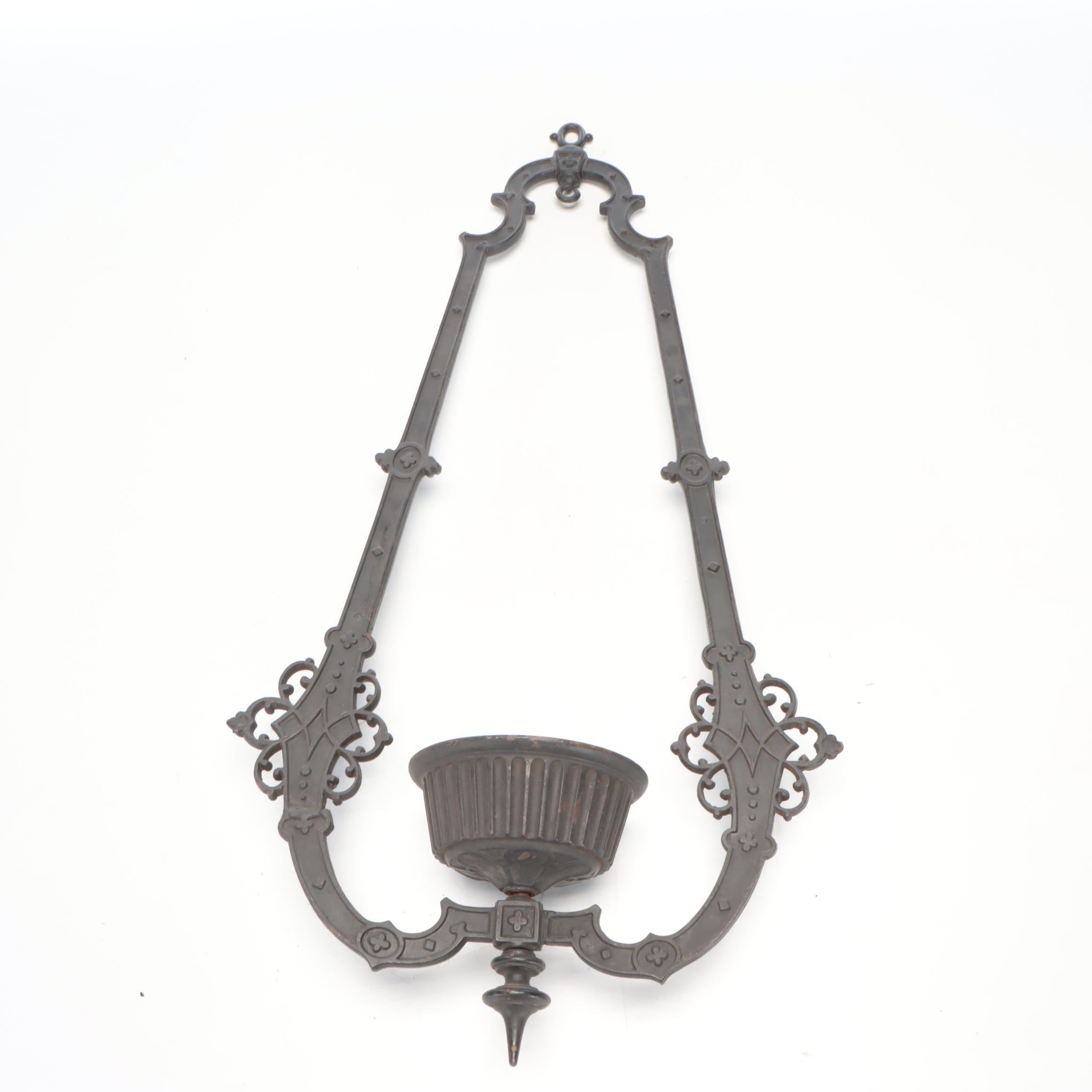 Victorian Eastlake Style Cast Iron Oil Lamp Wall Brackets EBTH