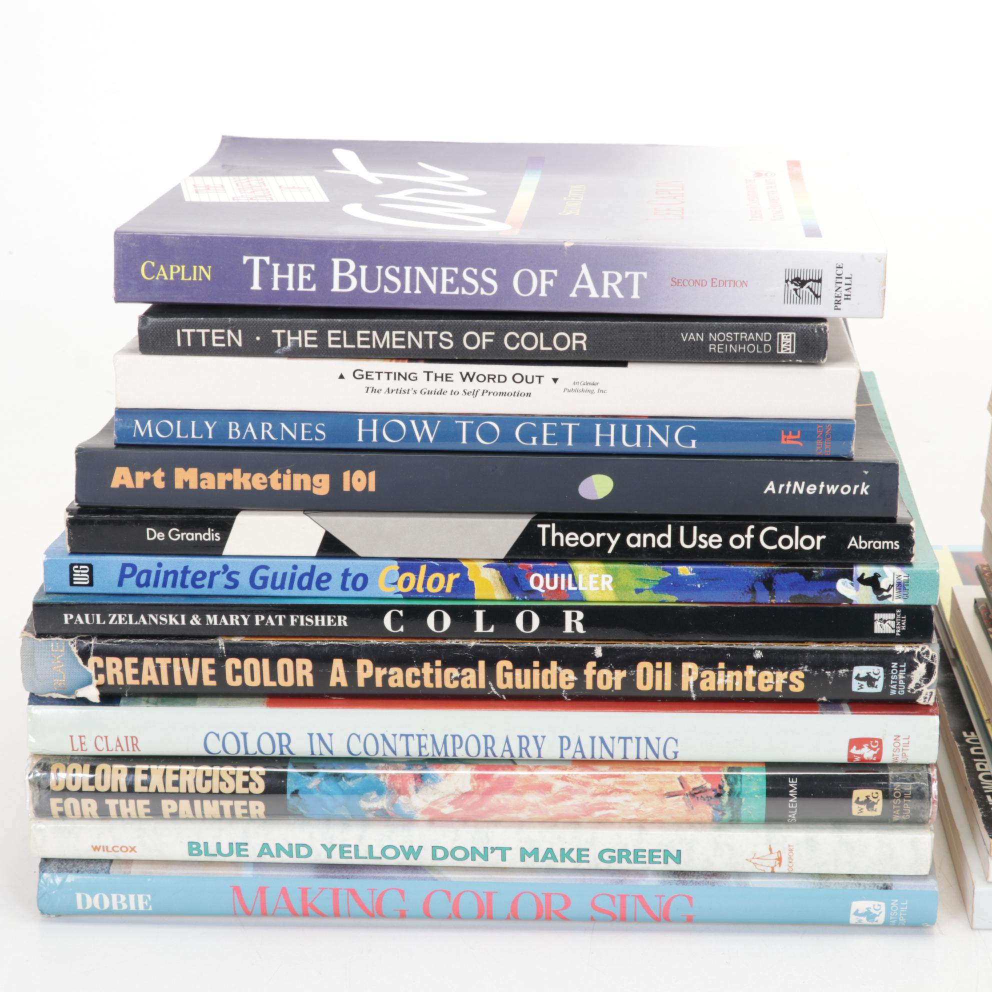 Collection of Art Reference Books Including How to Market Artwork and Painting