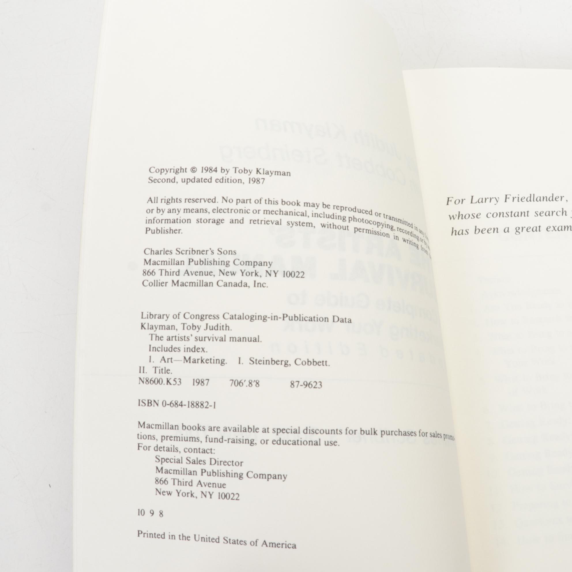 Collection of Art Reference Books Including How to Market Artwork and Painting