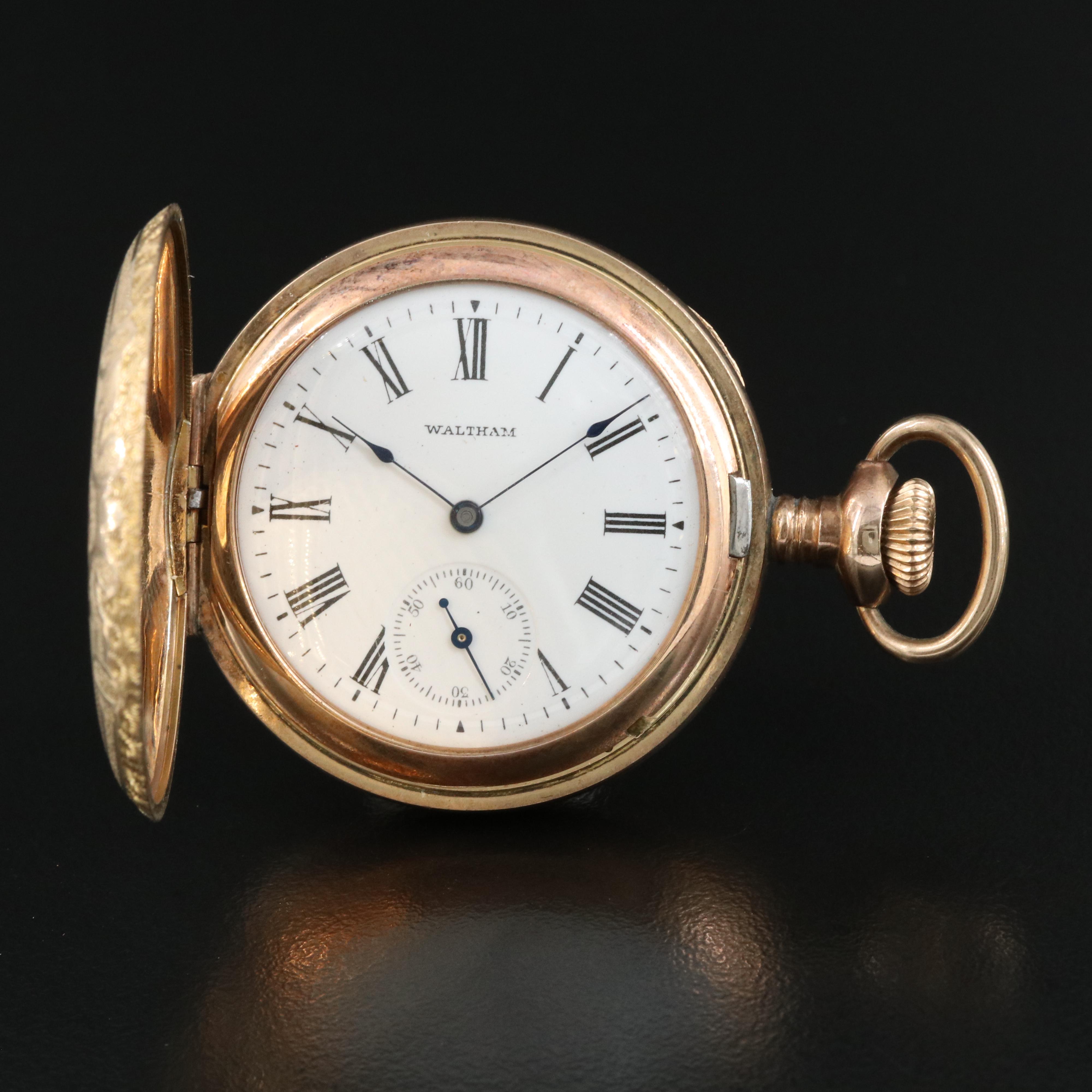 1902 Waltham Size 6 Gold-Filled Hunting Case Pocket Watch