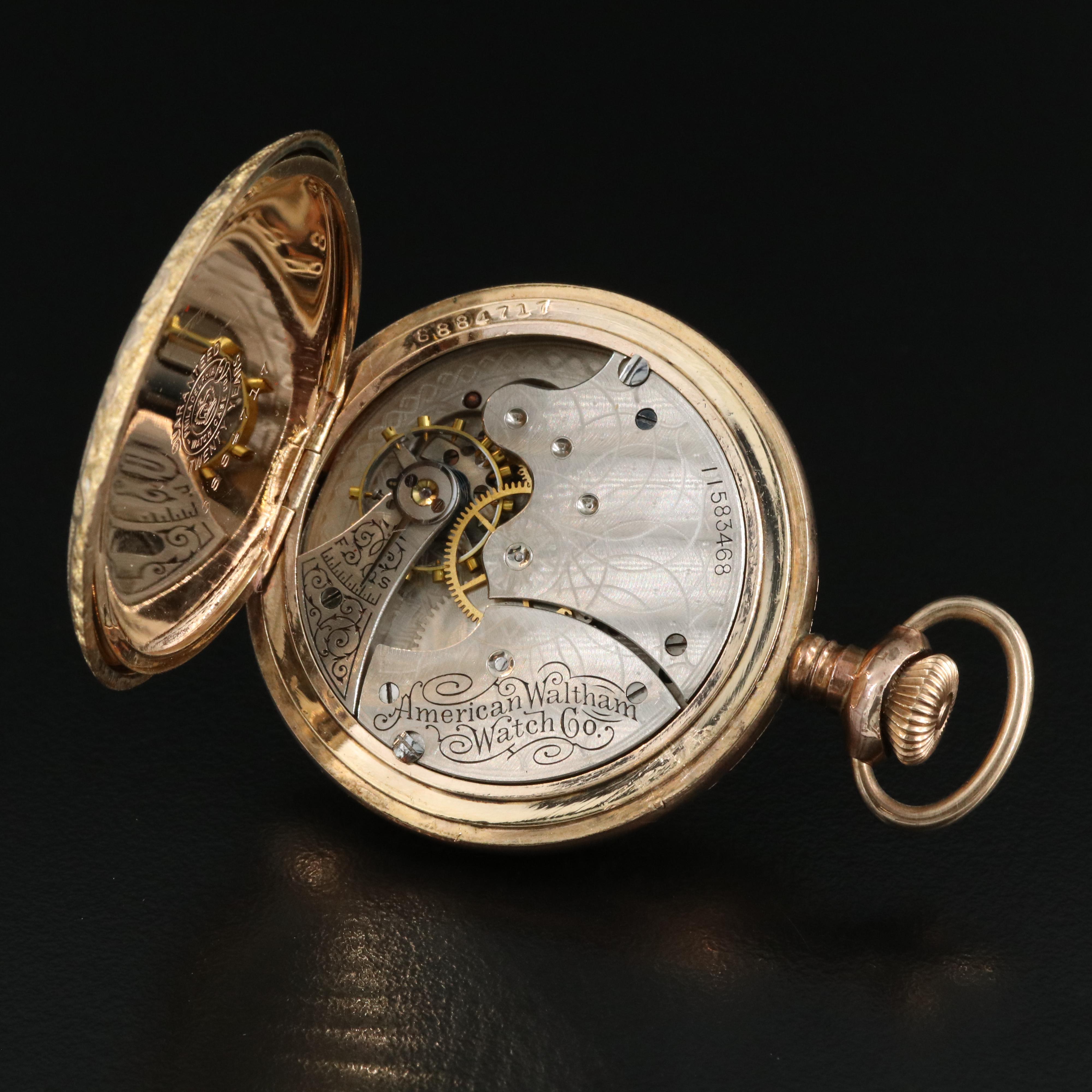 1902 Waltham Size 6 Gold-Filled Hunting Case Pocket Watch