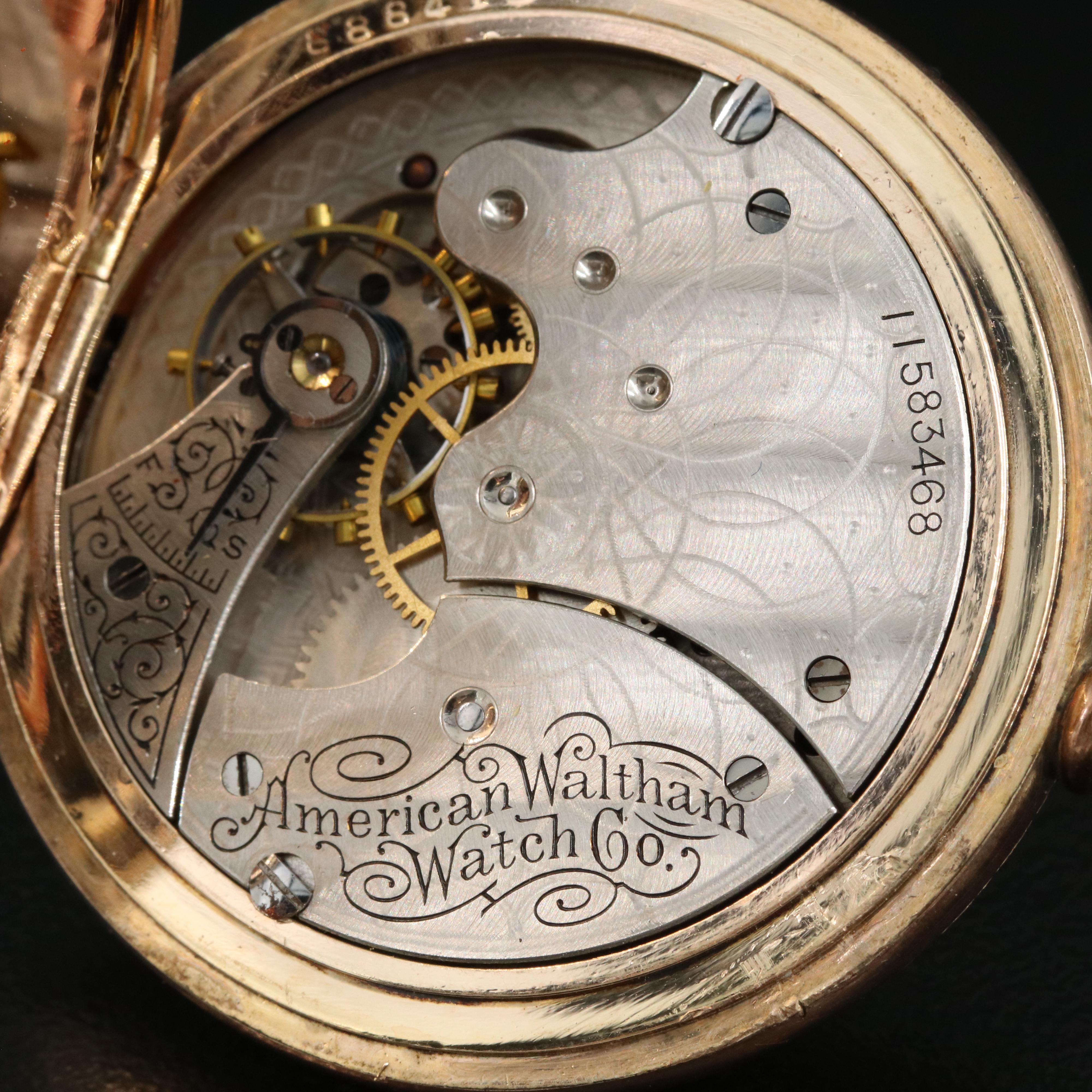 1902 Waltham Size 6 Gold-Filled Hunting Case Pocket Watch