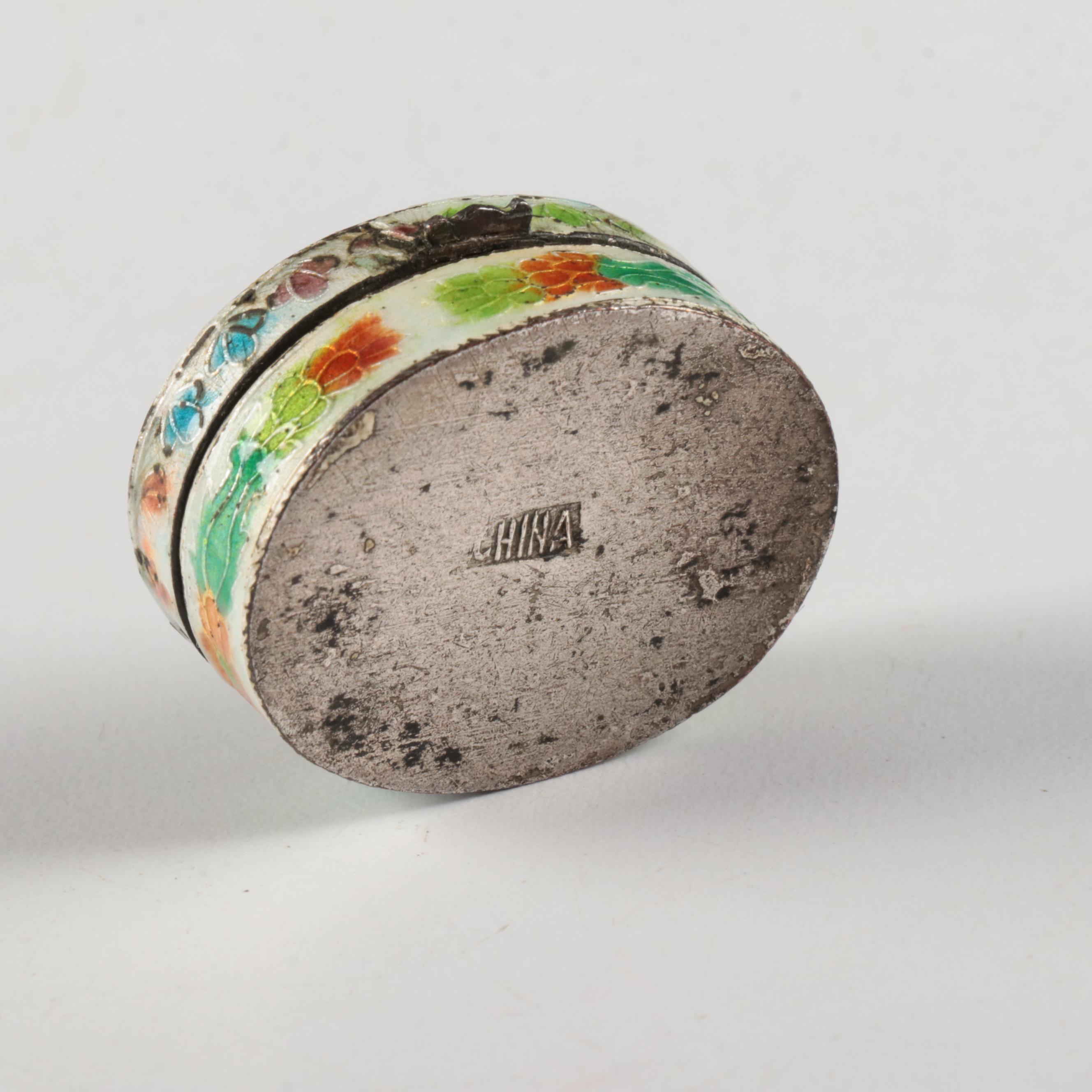 Palace Crest Bone China Box, Chinese Silvered Enameled Metal Box, More