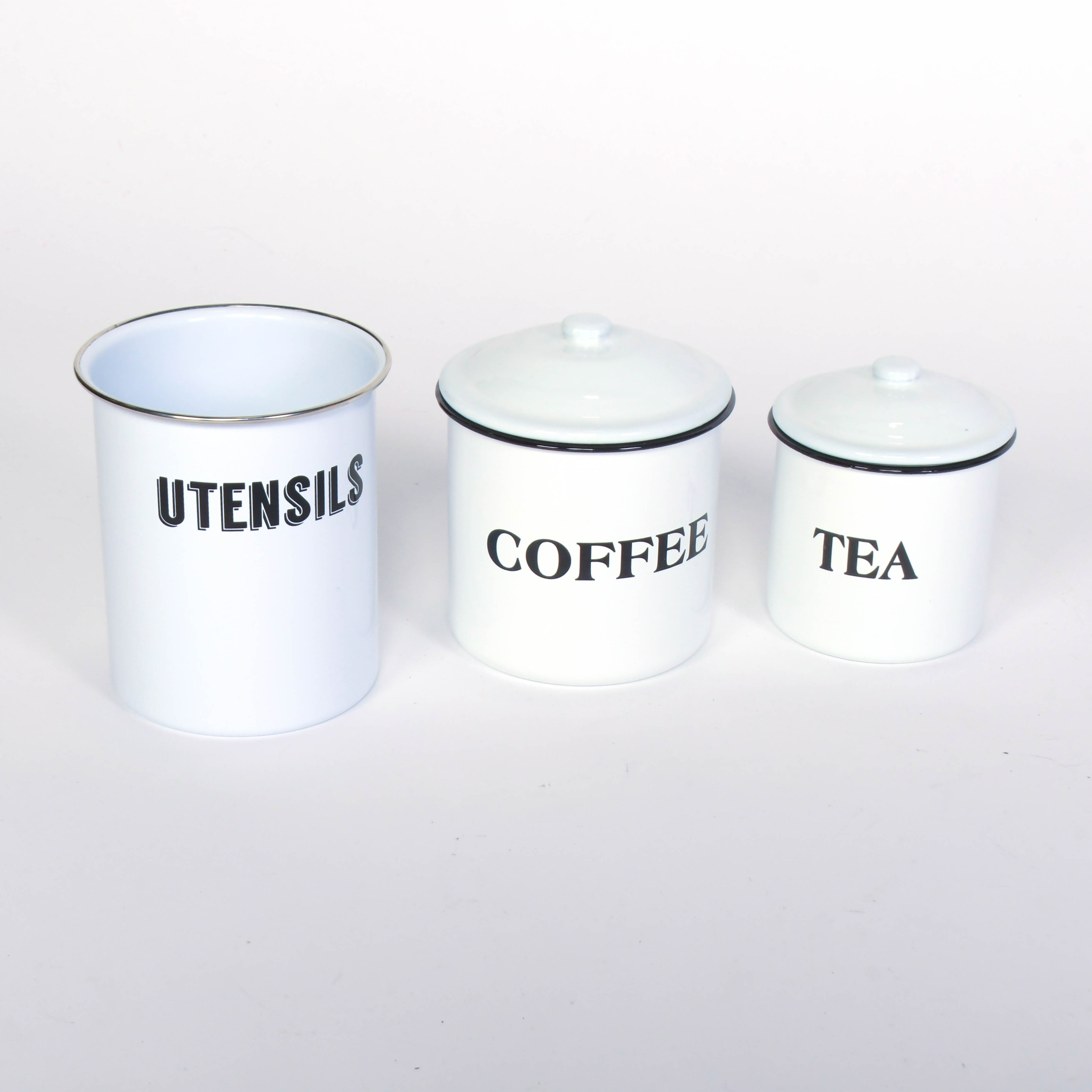 "Welcome to Our Kitchen" Sign with Canisters and Other Kitchenware