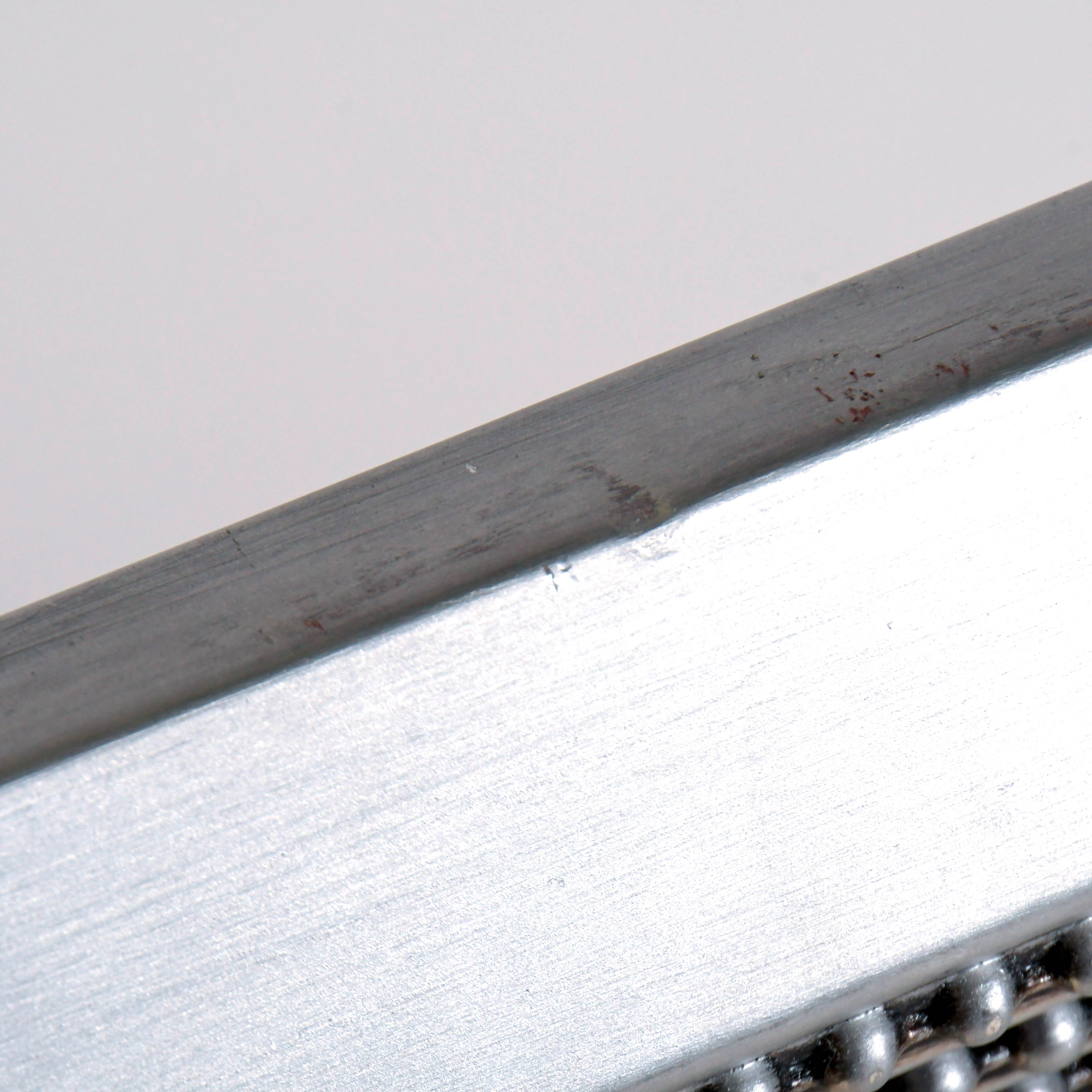 Beaded Trim Composite Silver Wall Mirror