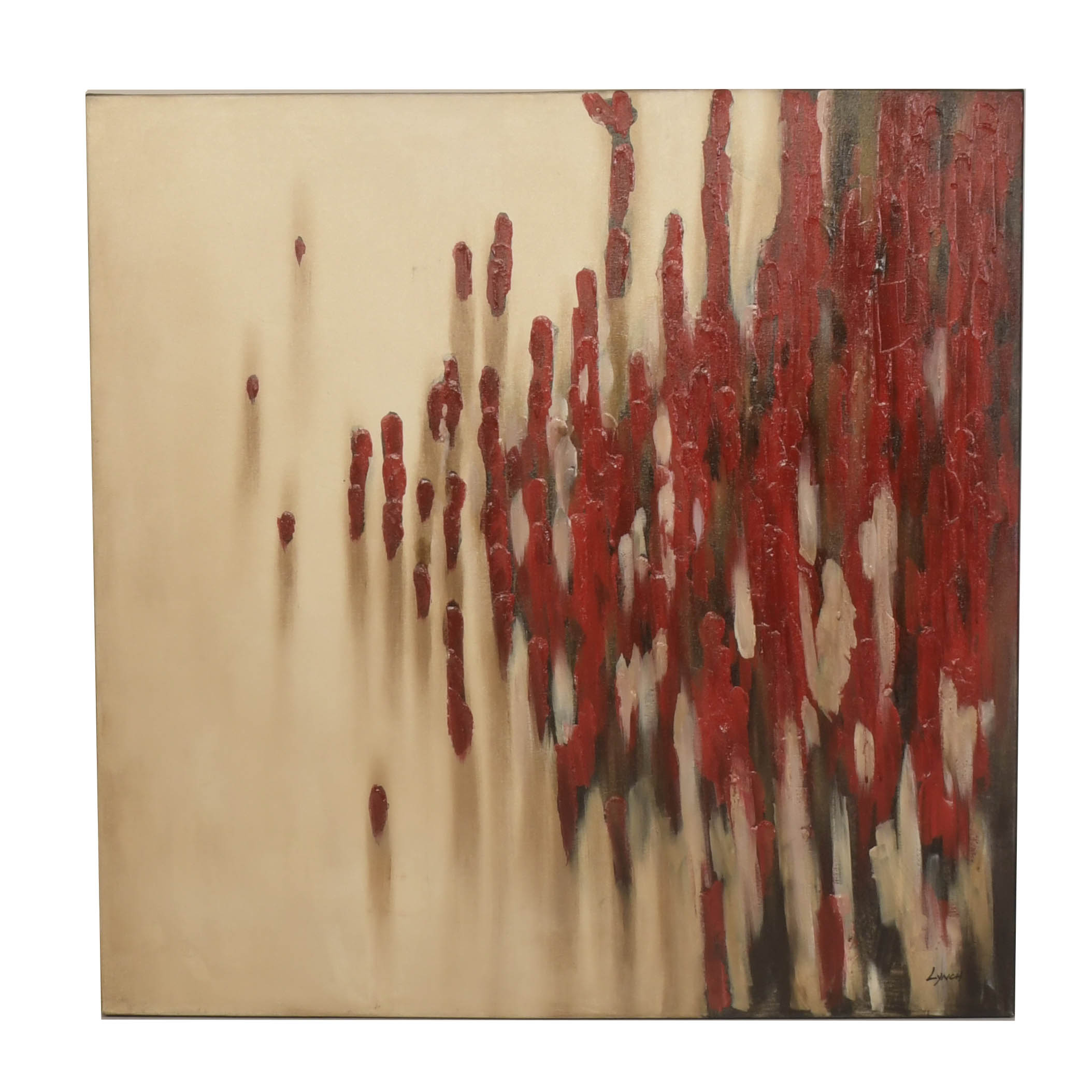 Abstract Embellished Giclee After Charlene Lynch "Passing By"