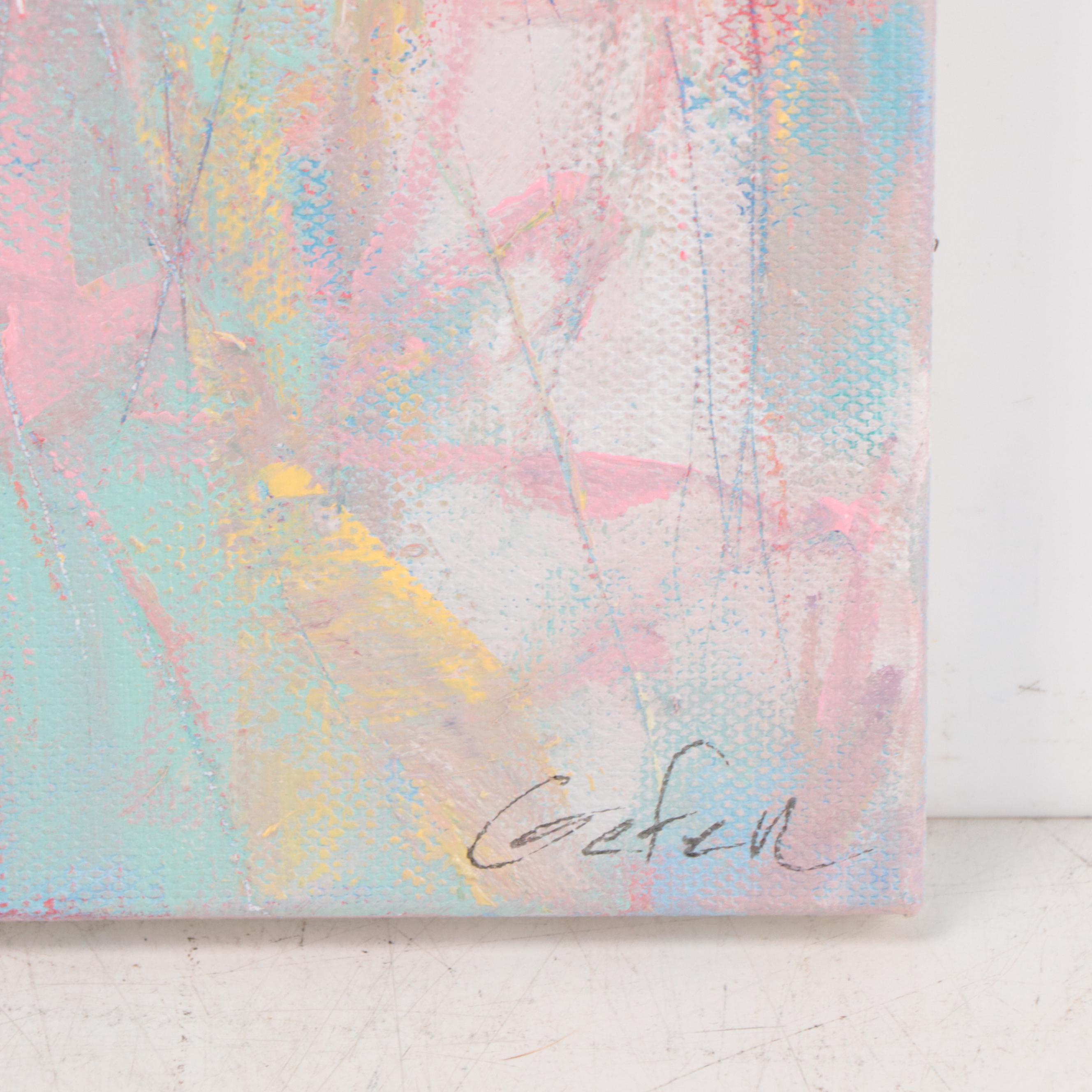 Saul Gefen Abstract Acrylic Painting, 2023