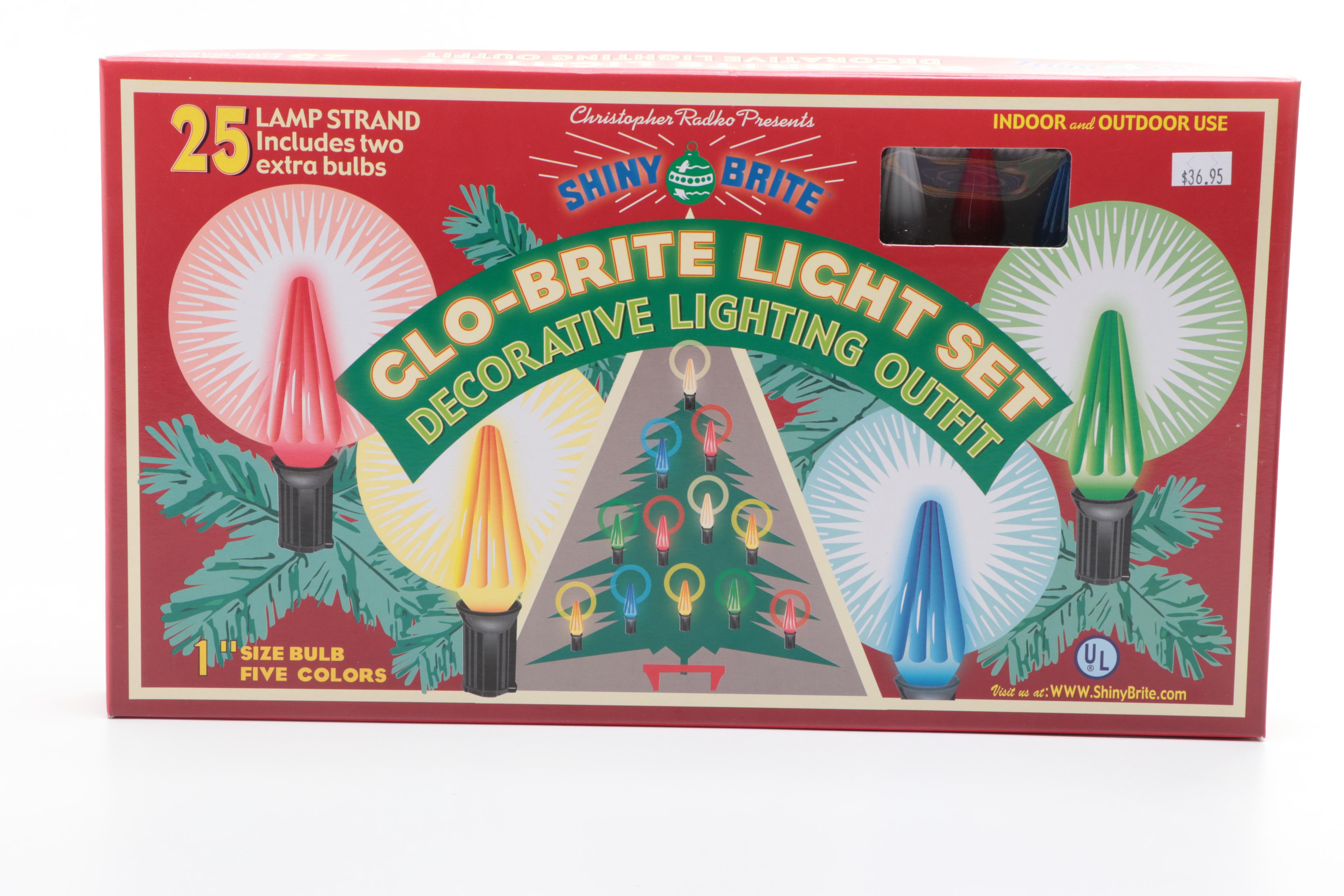 Christopher Radko Shiny Brite Glo-Brite, Twirl-Brite and More Lights