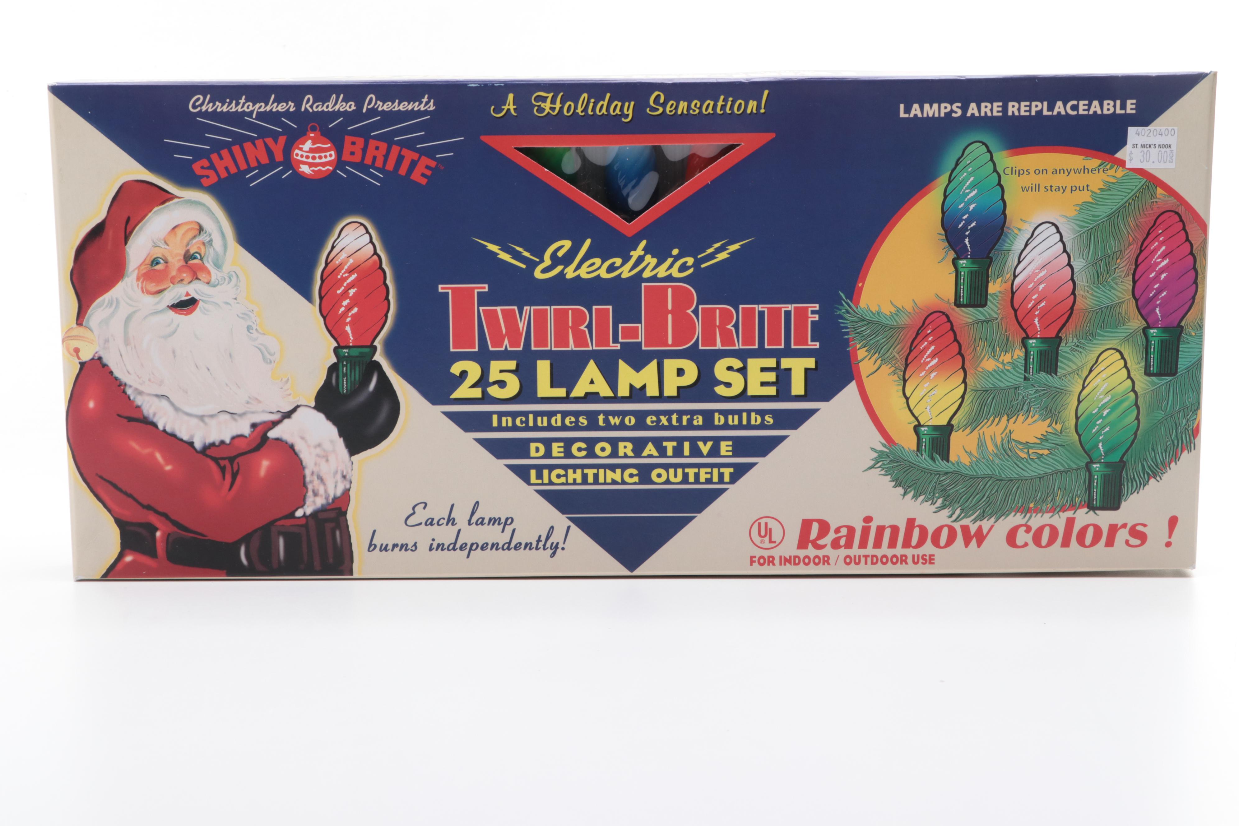 Christopher Radko Shiny Brite Glo-Brite, Twirl-Brite and More Lights