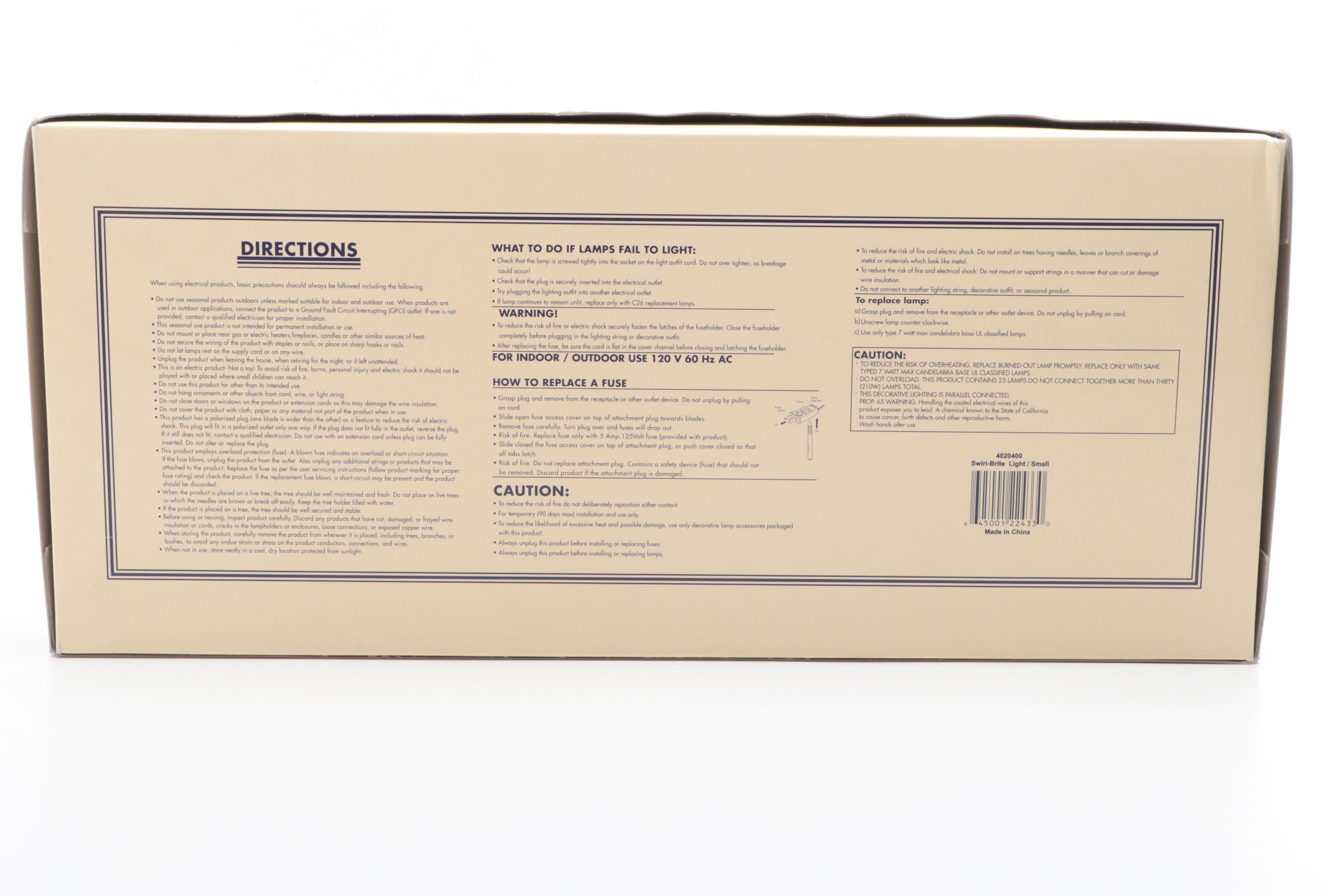 Christopher Radko Shiny Brite Glo-Brite, Twirl-Brite and More Lights