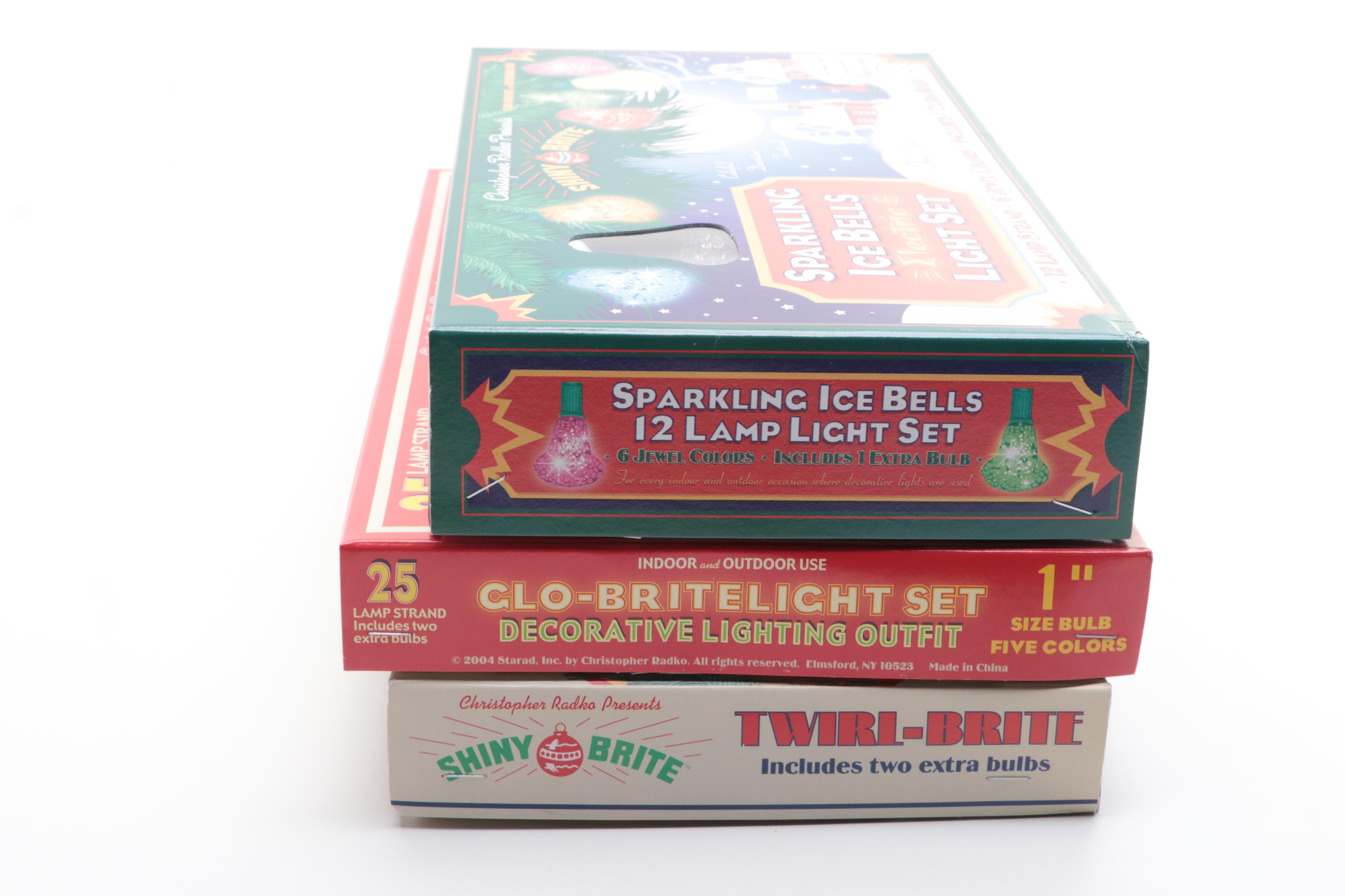 Christopher Radko Shiny Brite Glo-Brite, Twirl-Brite and More Lights
