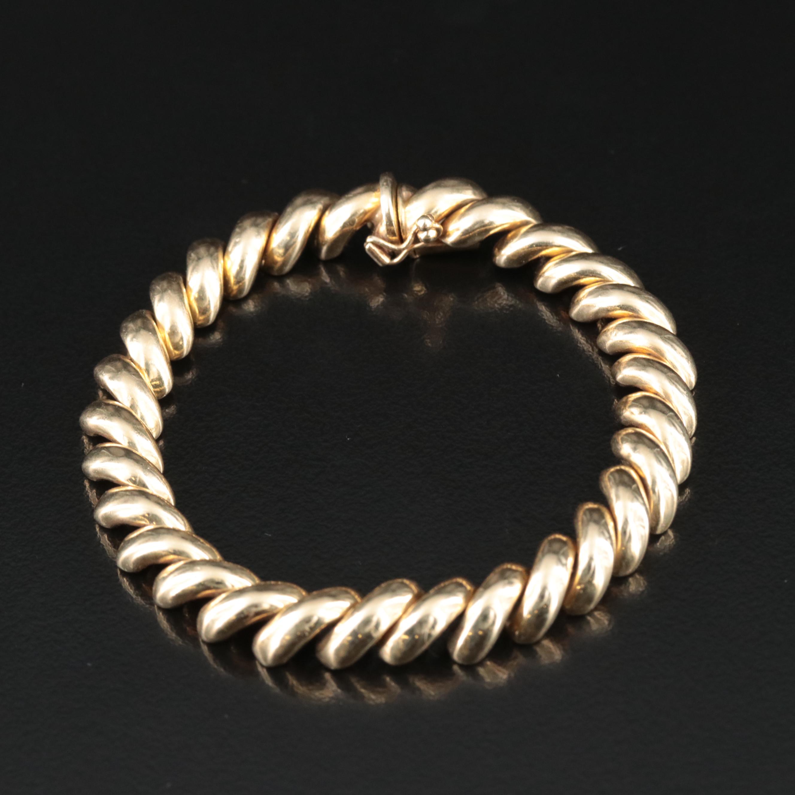 Italian 14K San Marco Chain Bracelet
