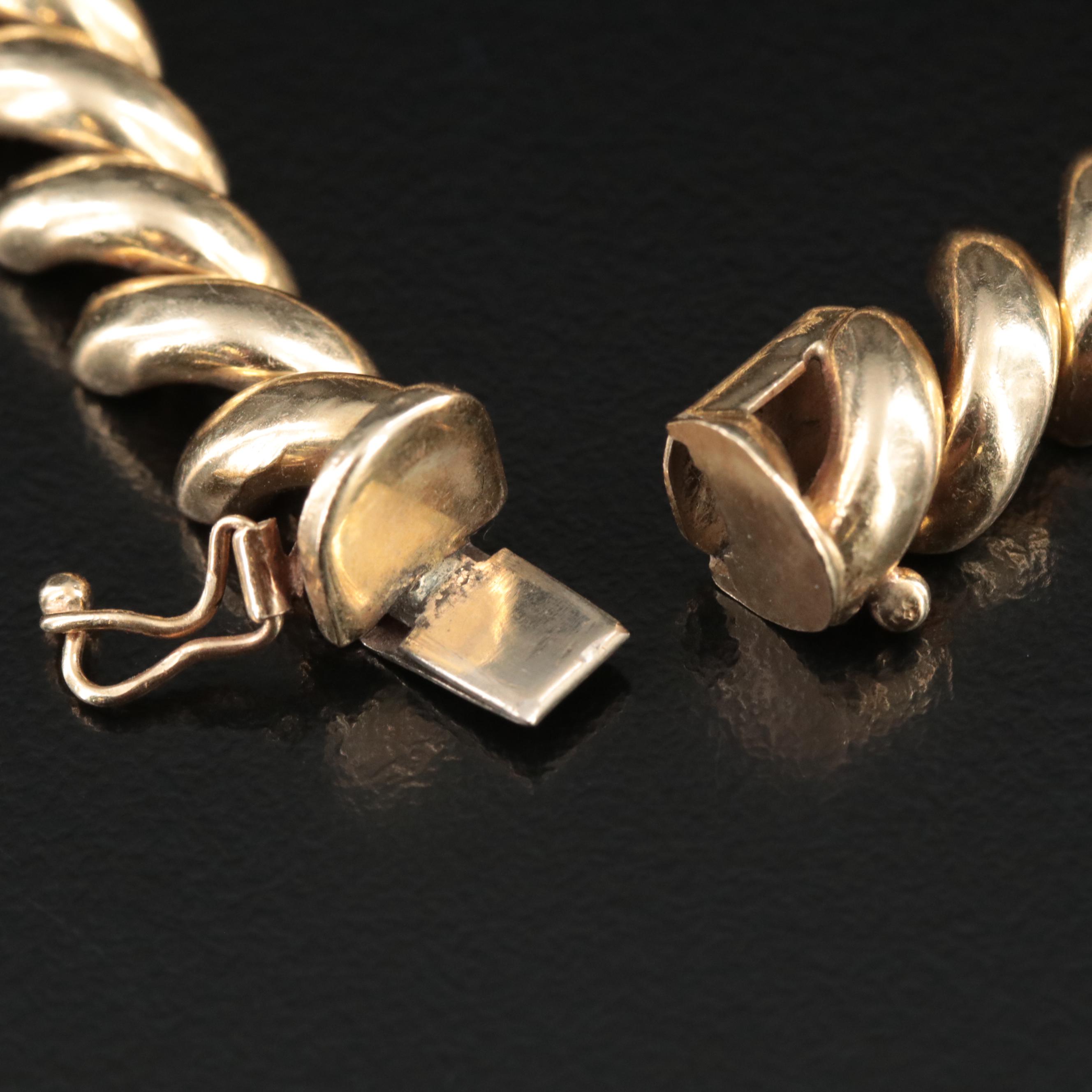 Italian 14K San Marco Chain Bracelet