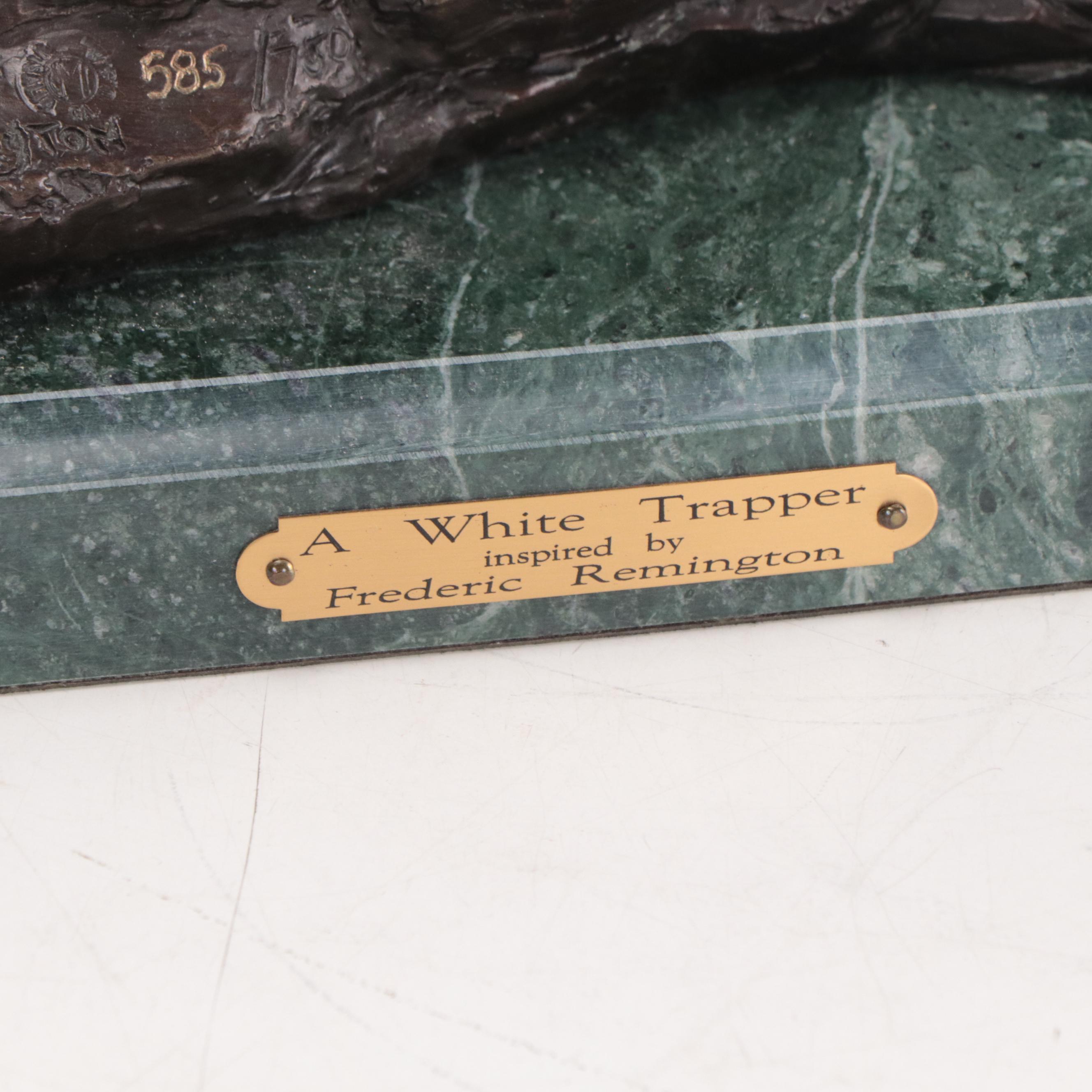 Bronze Sculpture After Frederic Remington "A White Trapper"