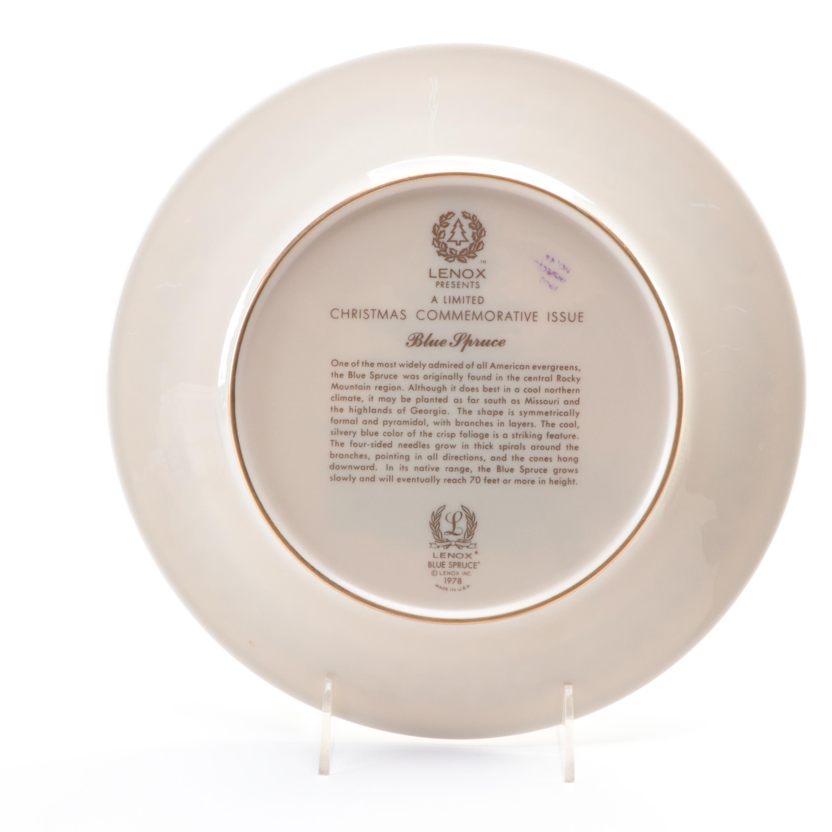 Lenox "Boehm Birds" and "Blue Spruce" Bone China Collector Plates