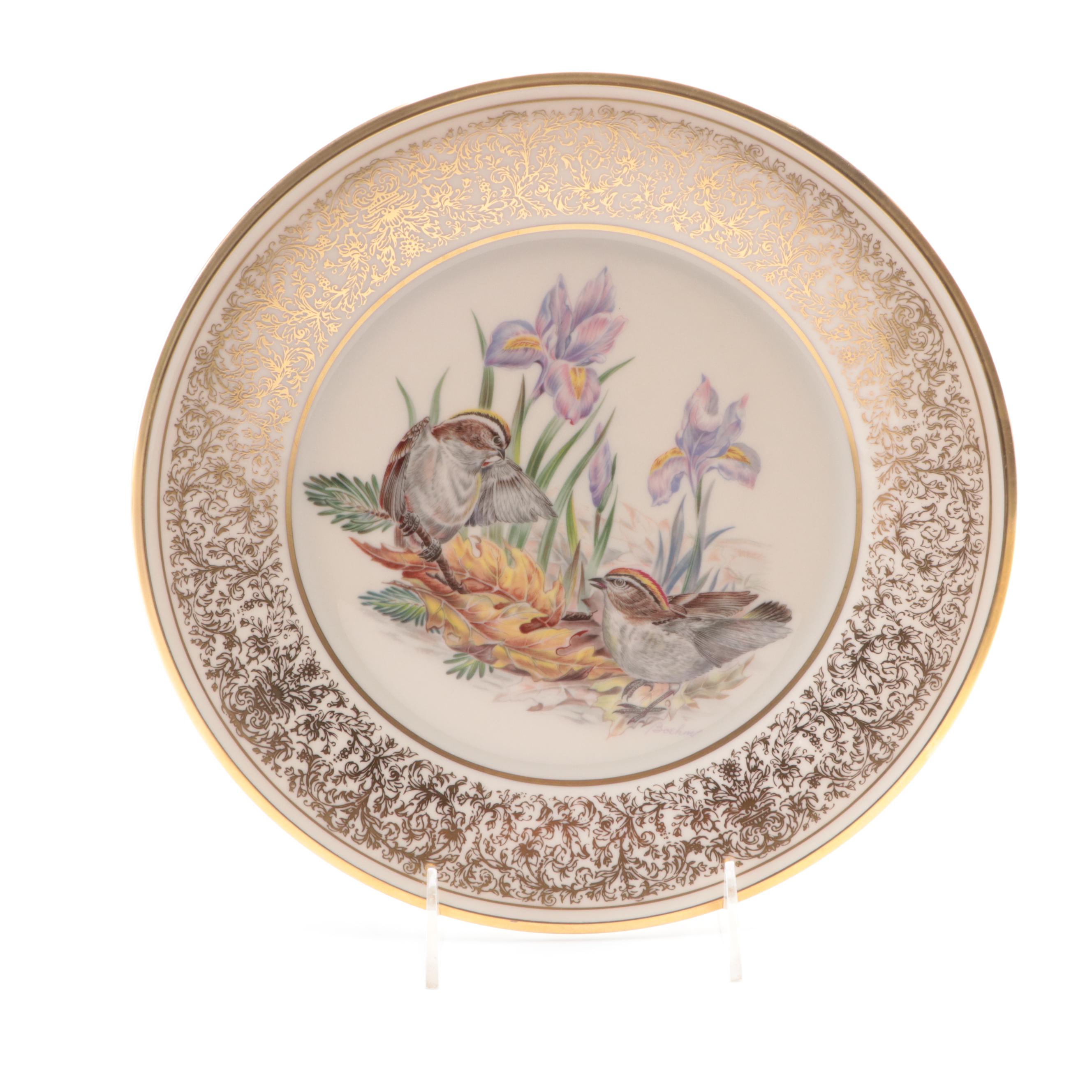 Lenox "Boehm Birds" and "Blue Spruce" Bone China Collector Plates