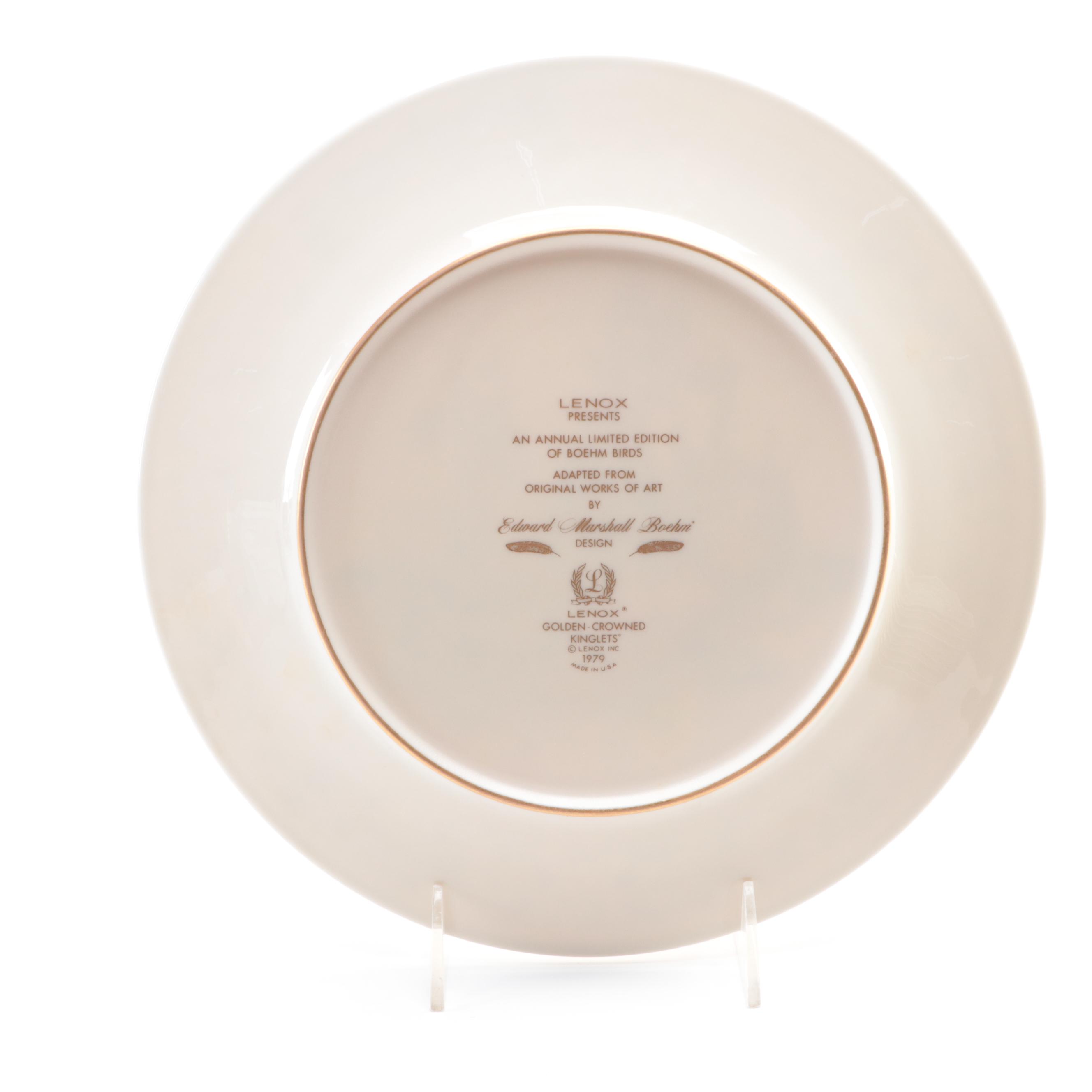 Lenox "Boehm Birds" and "Blue Spruce" Bone China Collector Plates