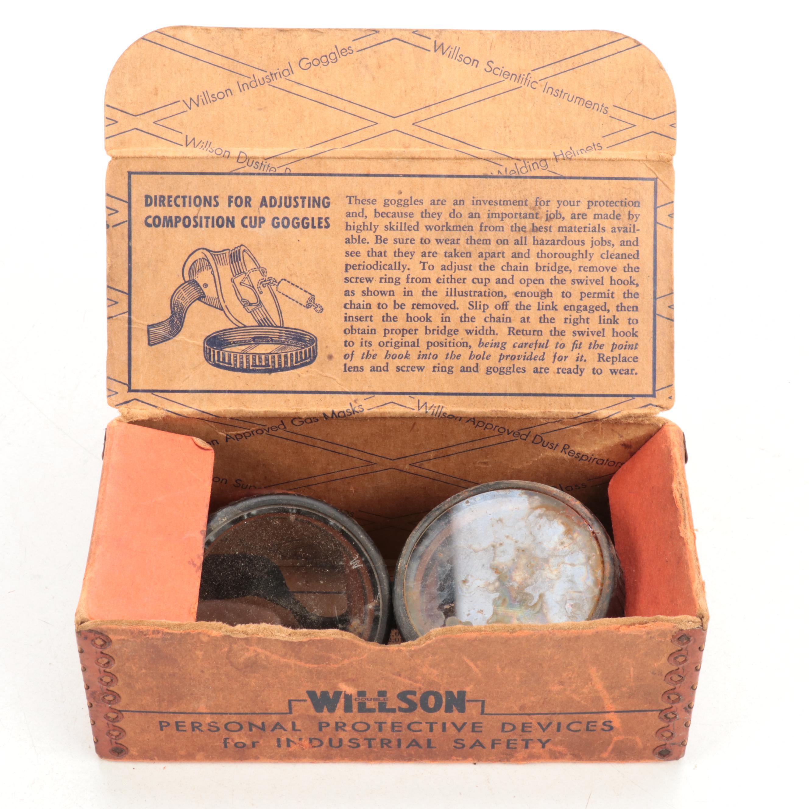 Wilson Industrial Safety Goggles, Mid-20th Century