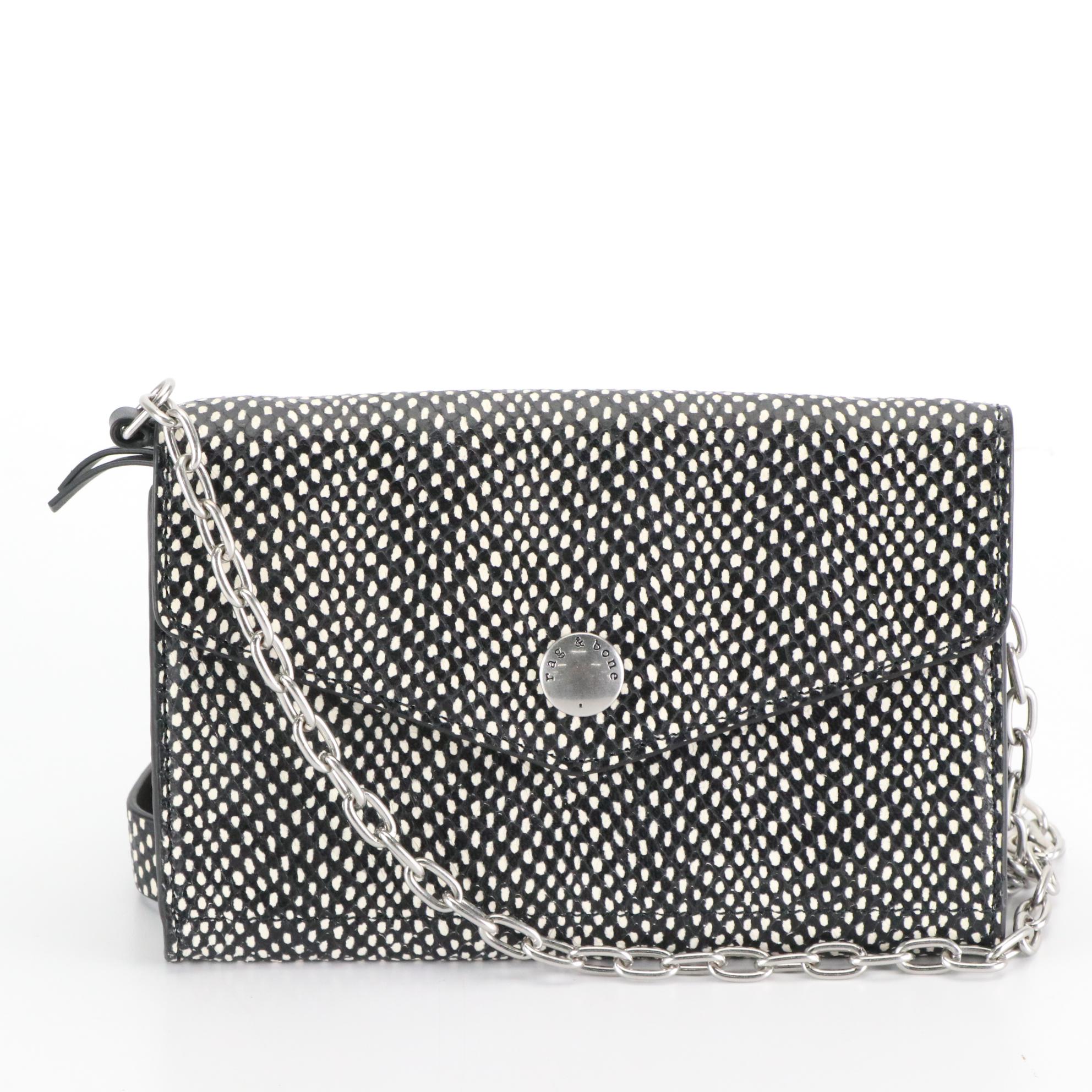 Vivo Shagreen Clutch Purse and Rag & Bone Leather Envelope Clutch Purse