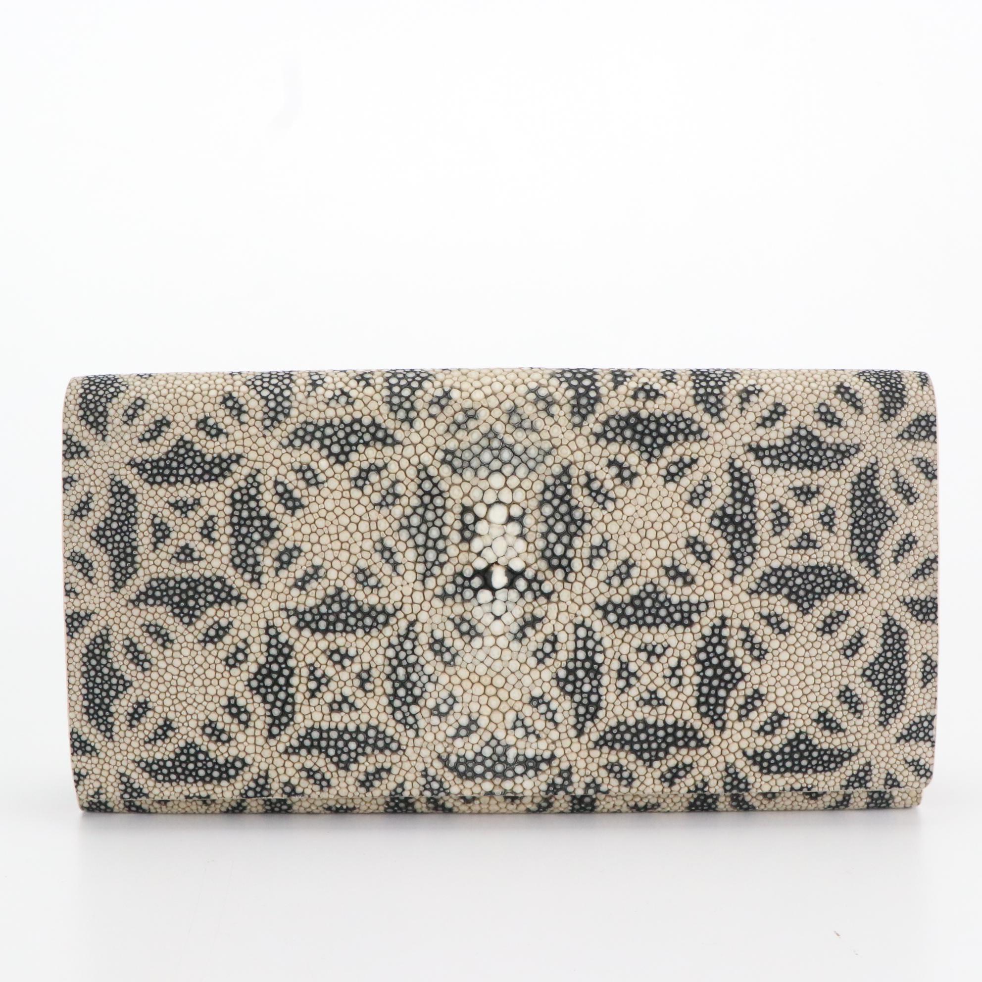 Vivo Shagreen Clutch Purse and Rag & Bone Leather Envelope Clutch Purse