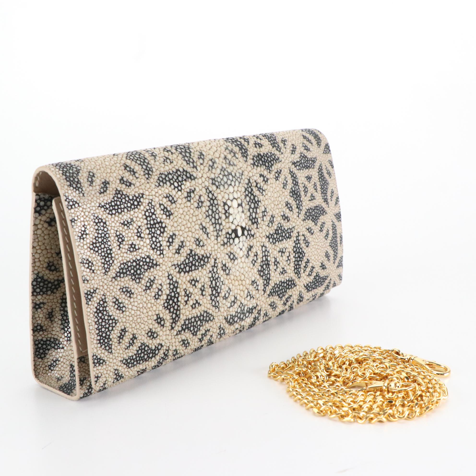 Vivo Shagreen Clutch Purse and Rag & Bone Leather Envelope Clutch Purse