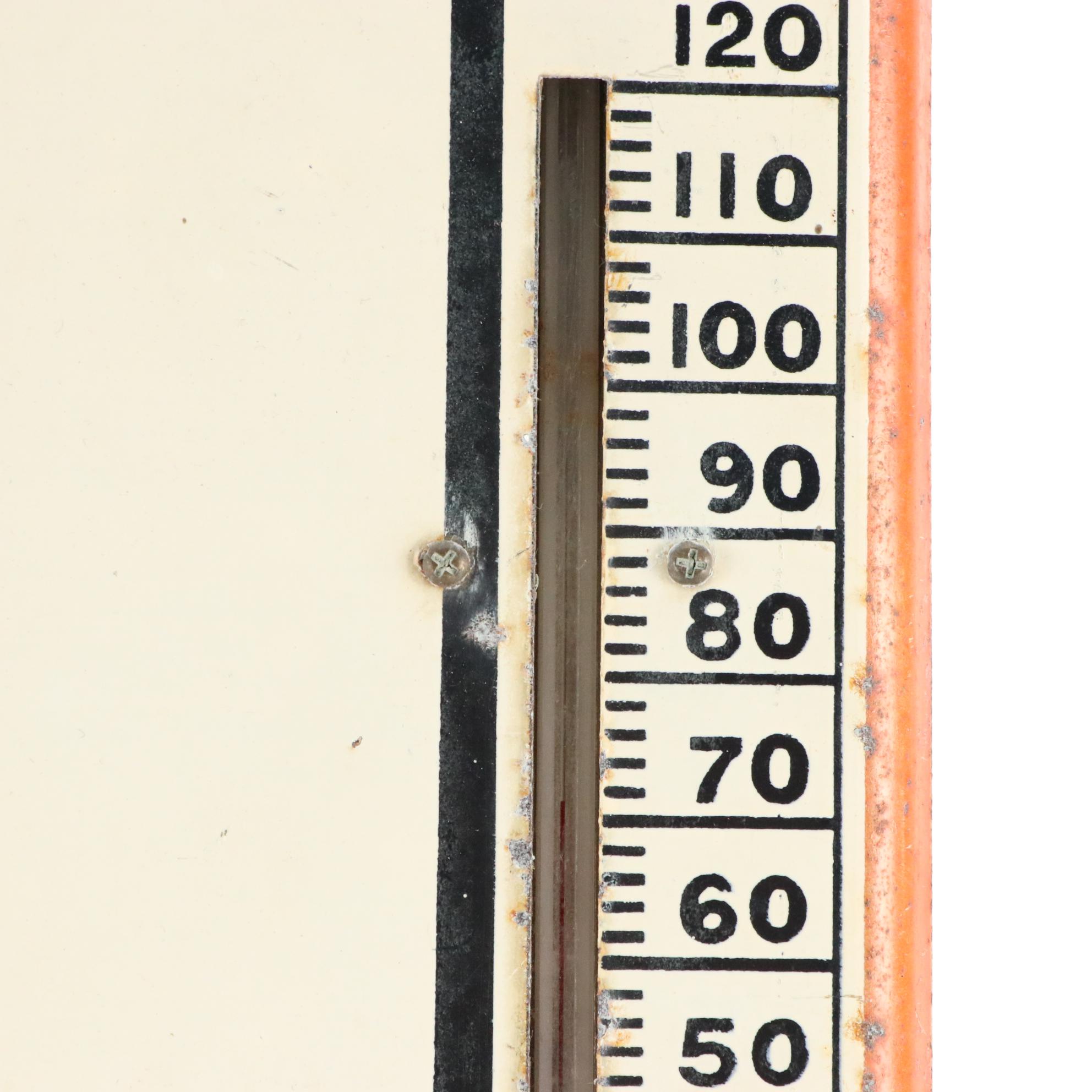 Barq's Metal Wall Thermometer, Mid-20th Century