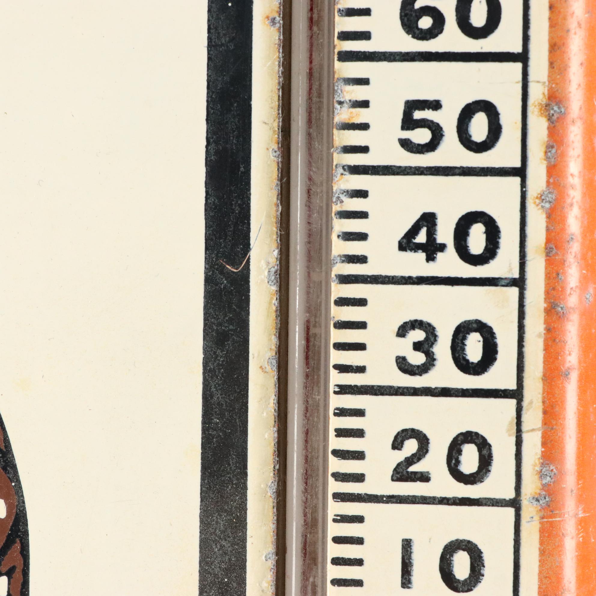 Barq's Metal Wall Thermometer, Mid-20th Century