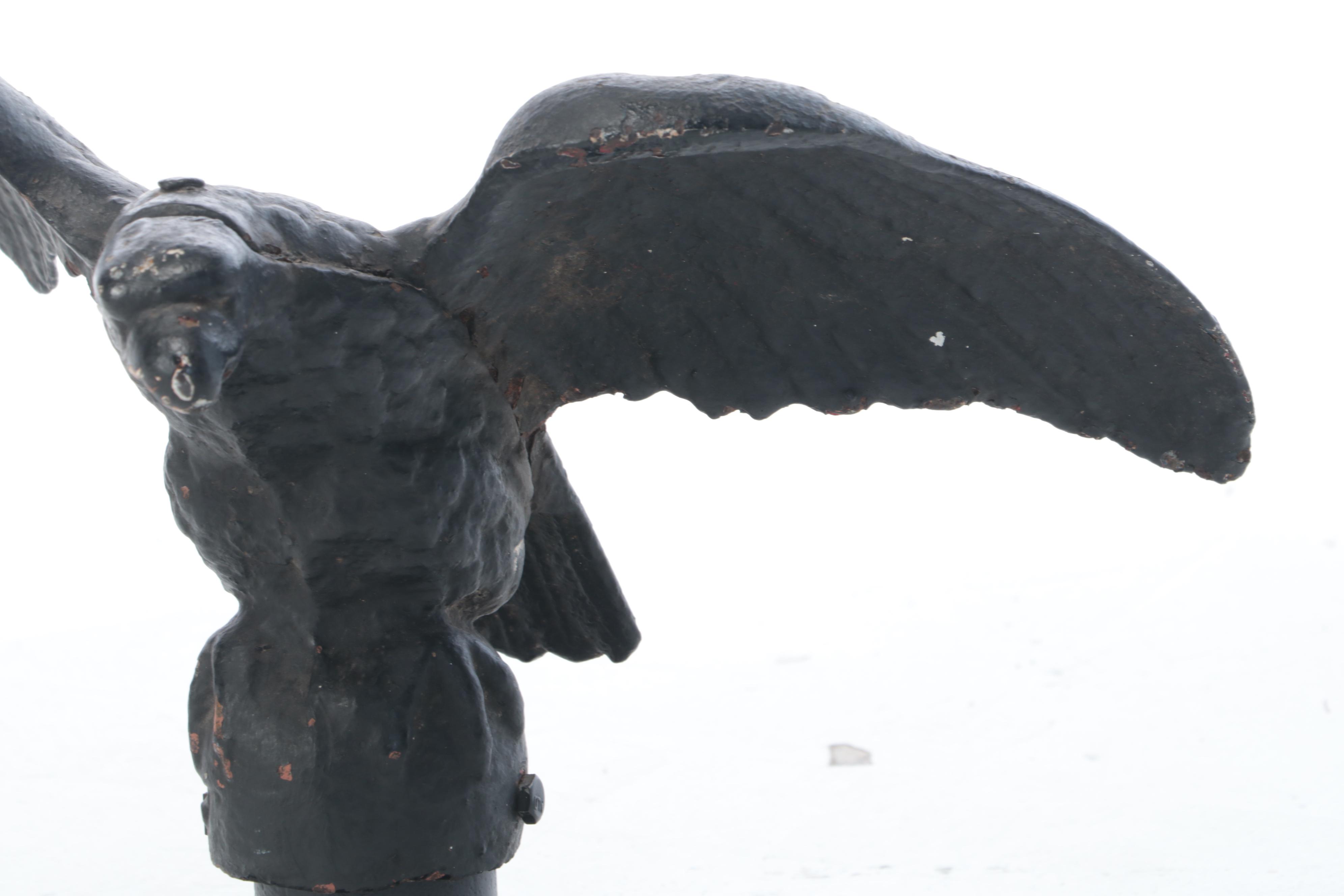 Painted Cast Metal Eagle Flag Pole Finial