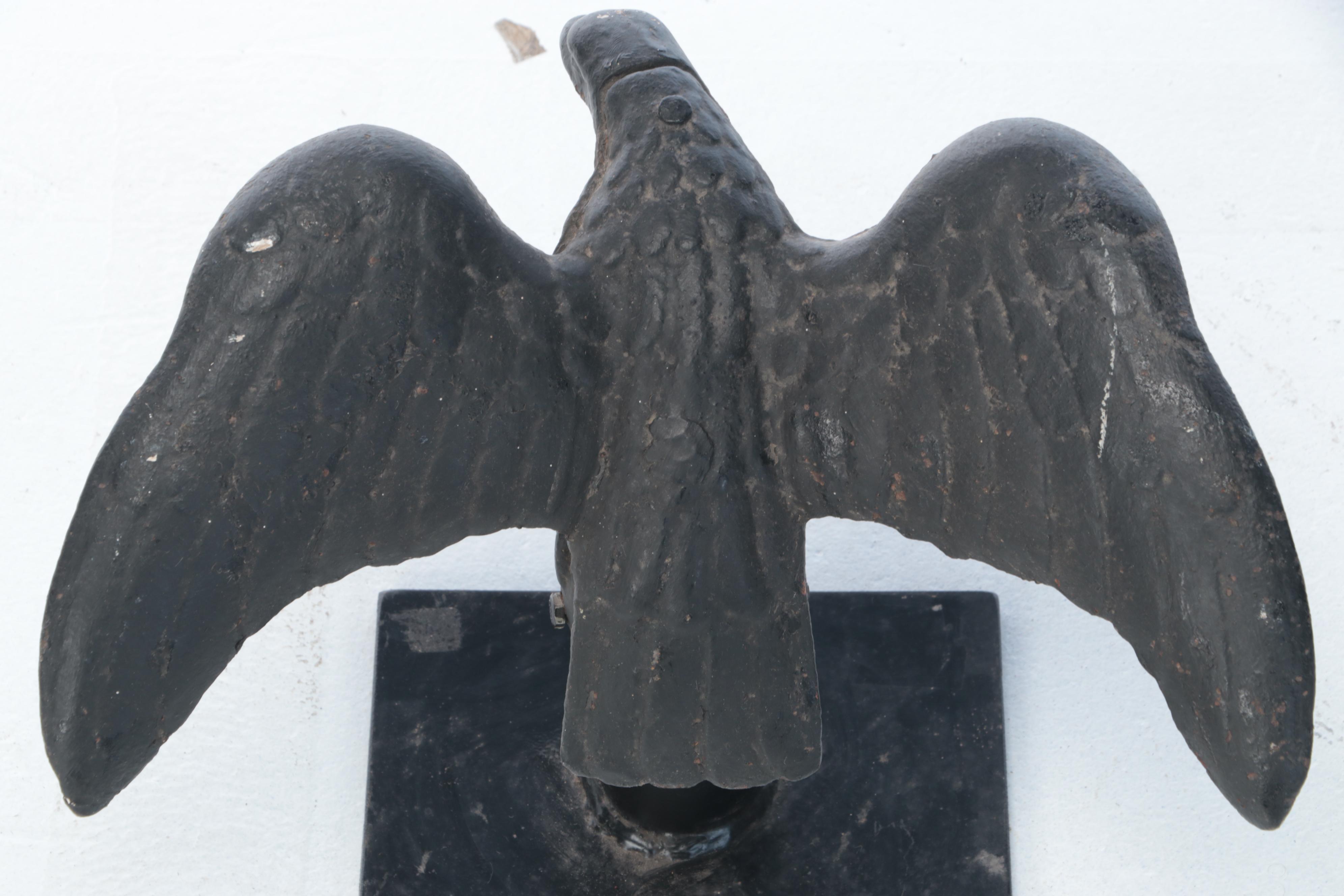 Painted Cast Metal Eagle Flag Pole Finial