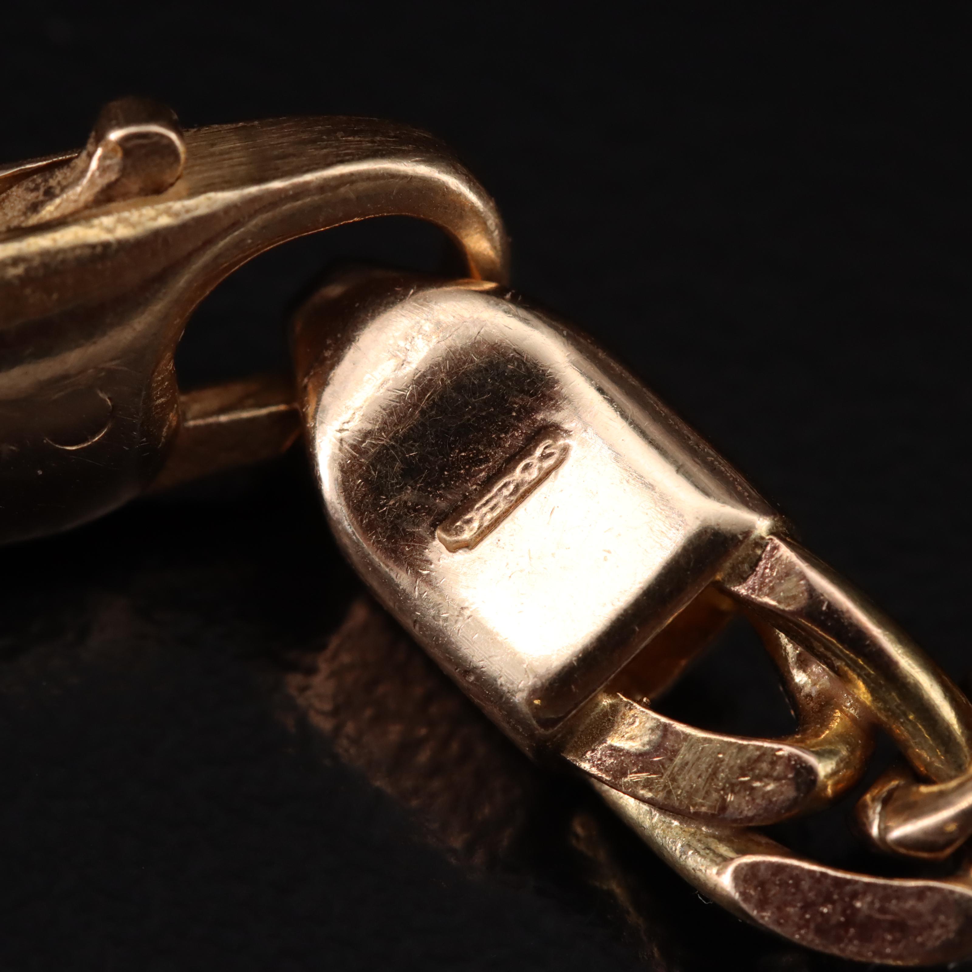 Italian 14K Fancy Curb Chain Necklace