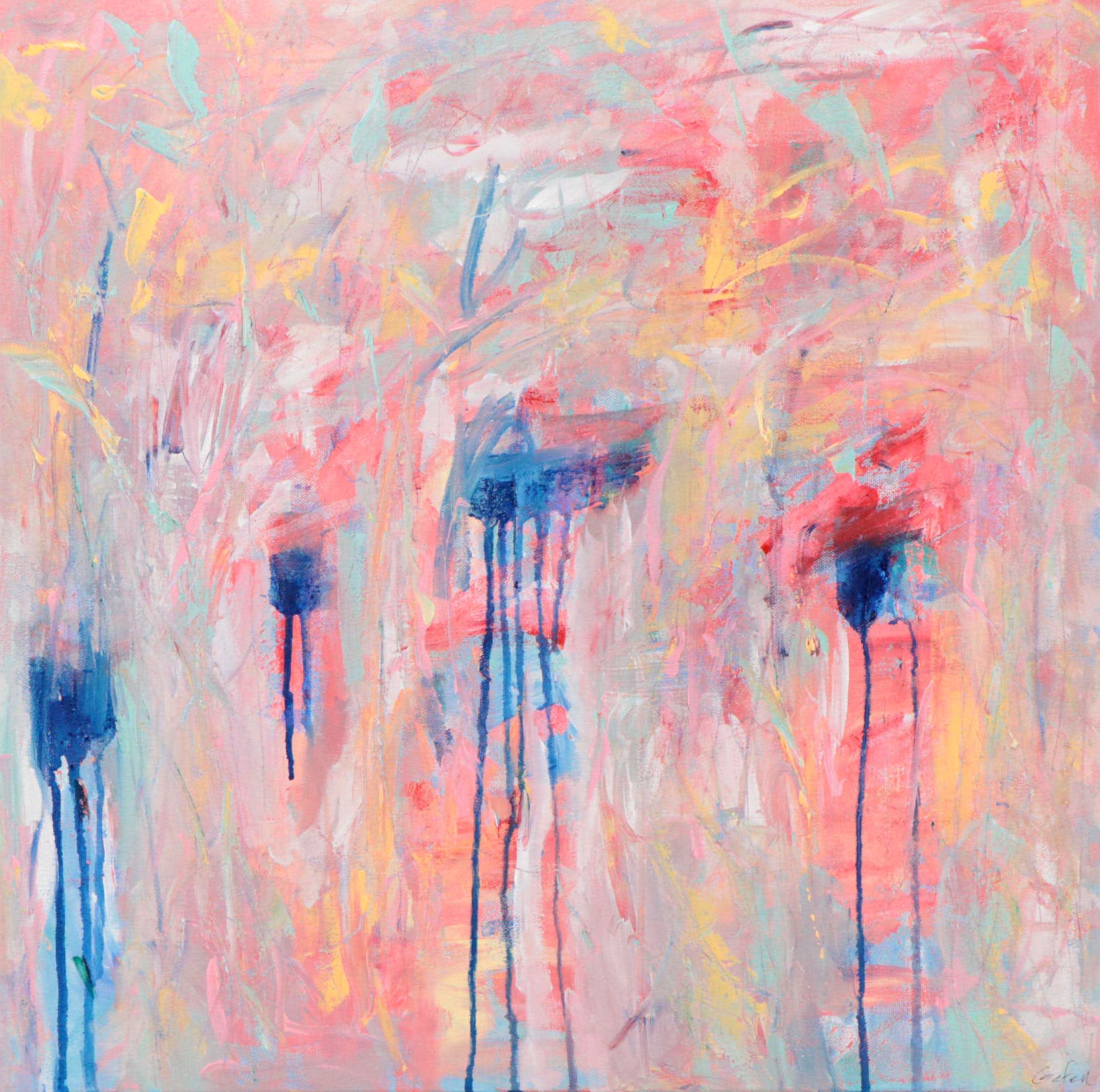 Saul Gefen Abstract Acrylic Painting, 2023