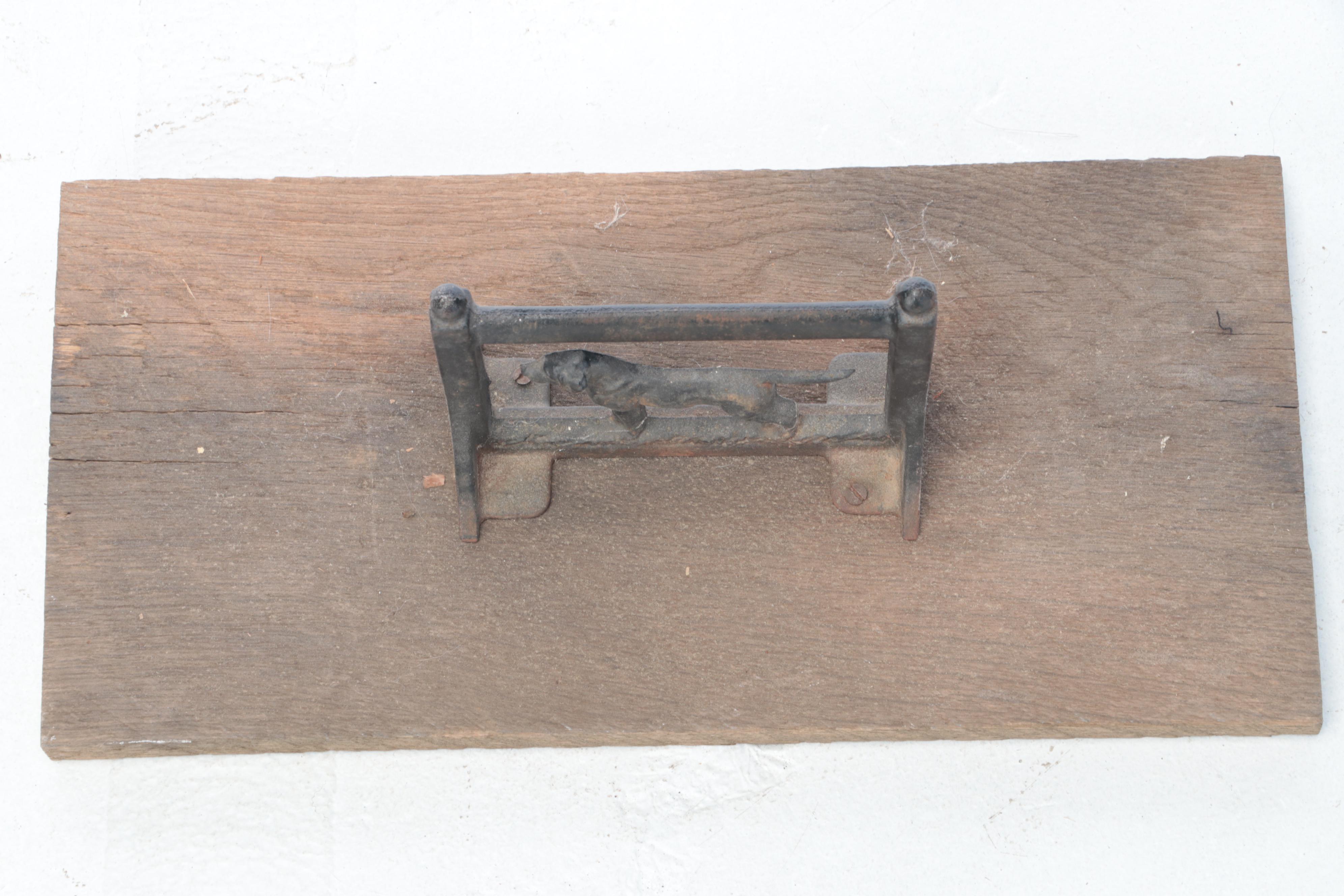 Retriever Cast Metal Boot Scraper With Plank Base