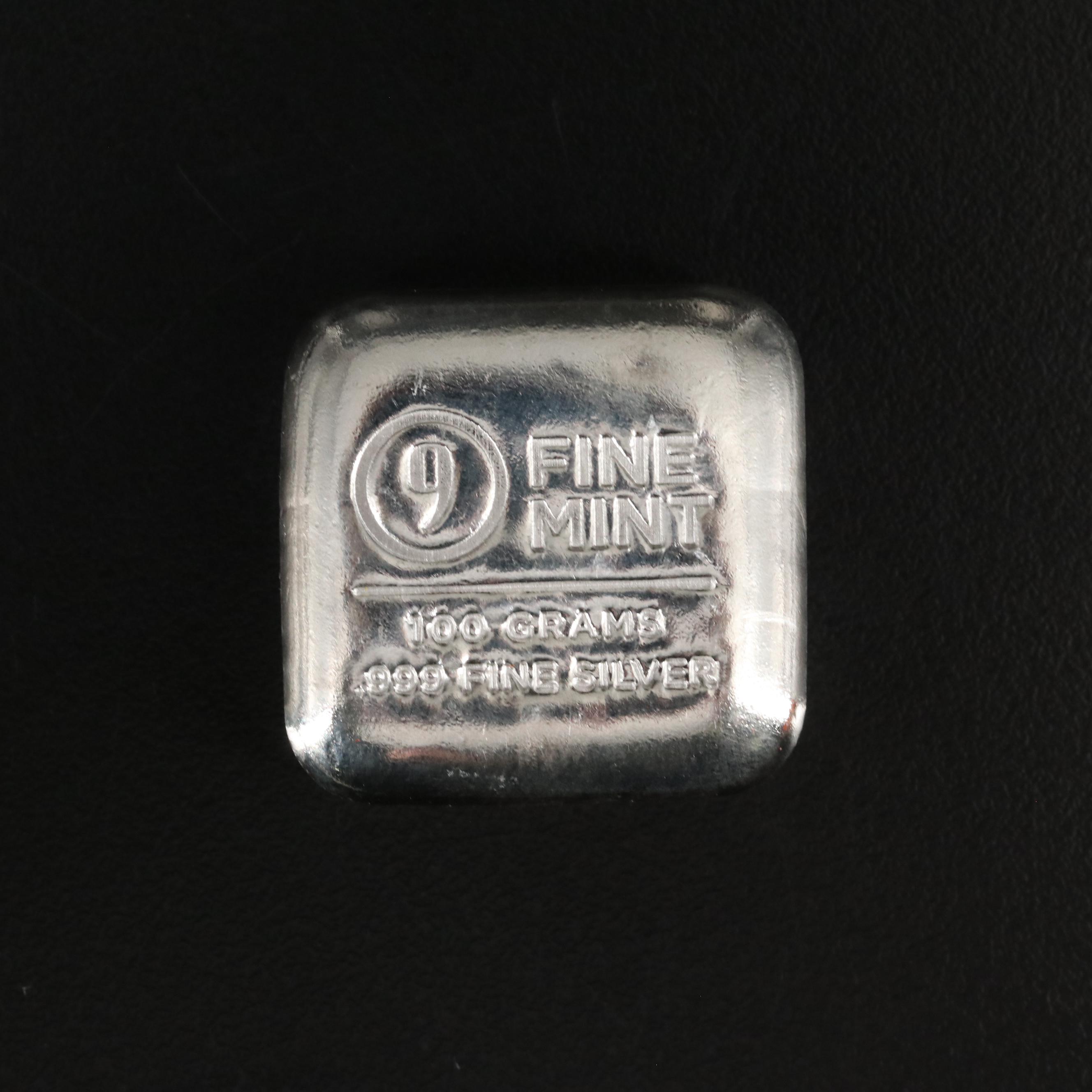 100 Gram Fine Silver Bar