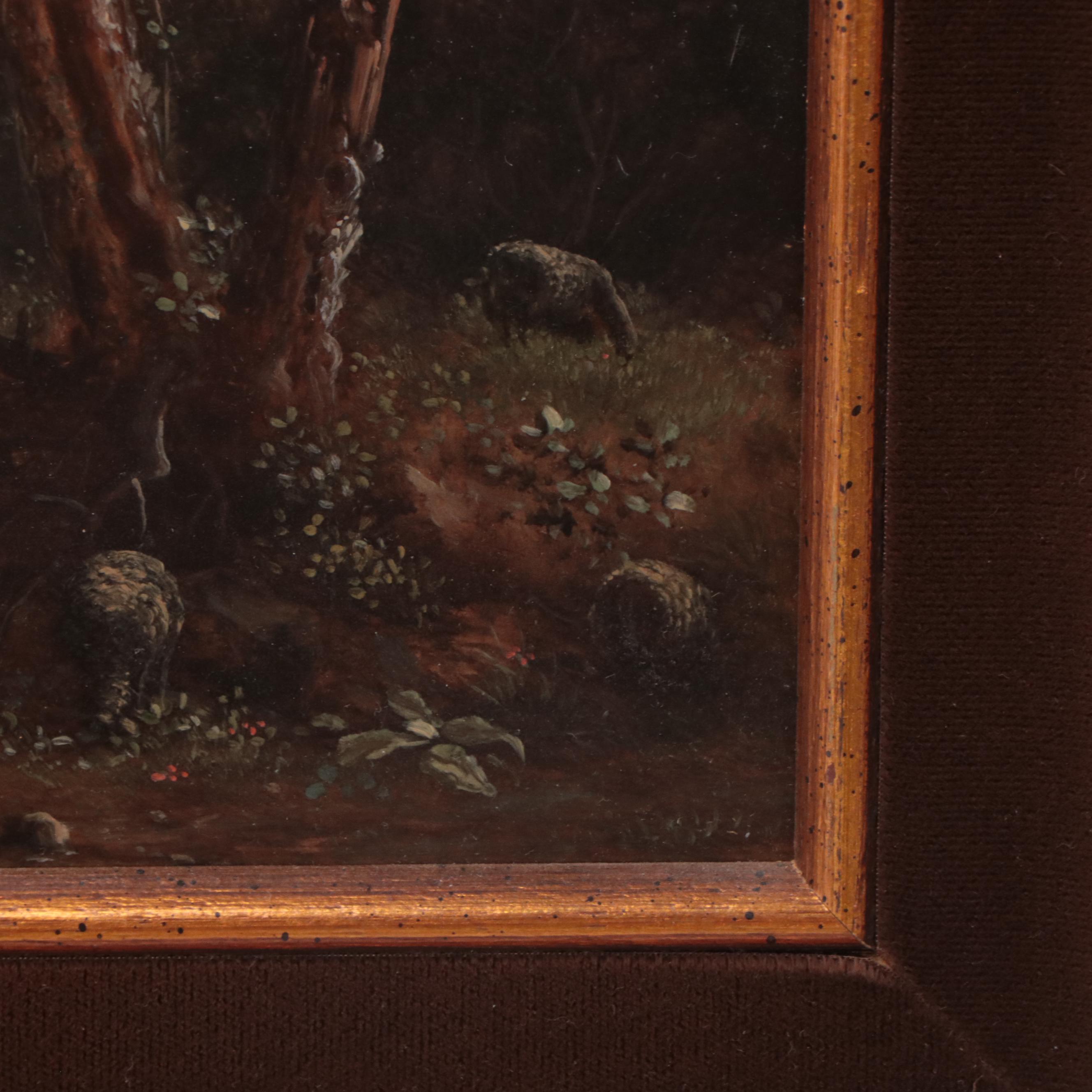 Richard Peterson Oil Painting "Woodland Idyll," 1983