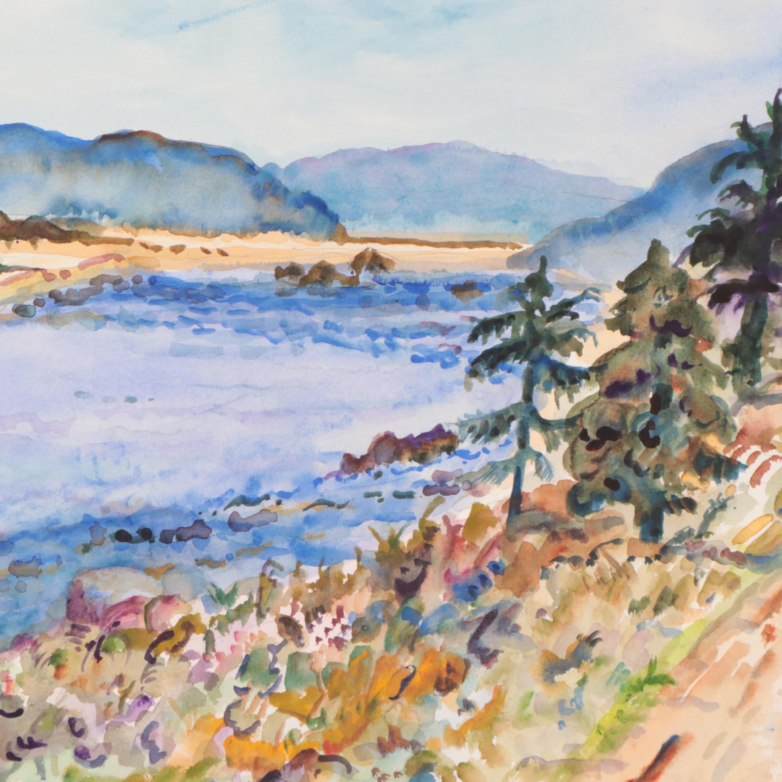 Marion Maas Coastal Landscape Watercolor Painting