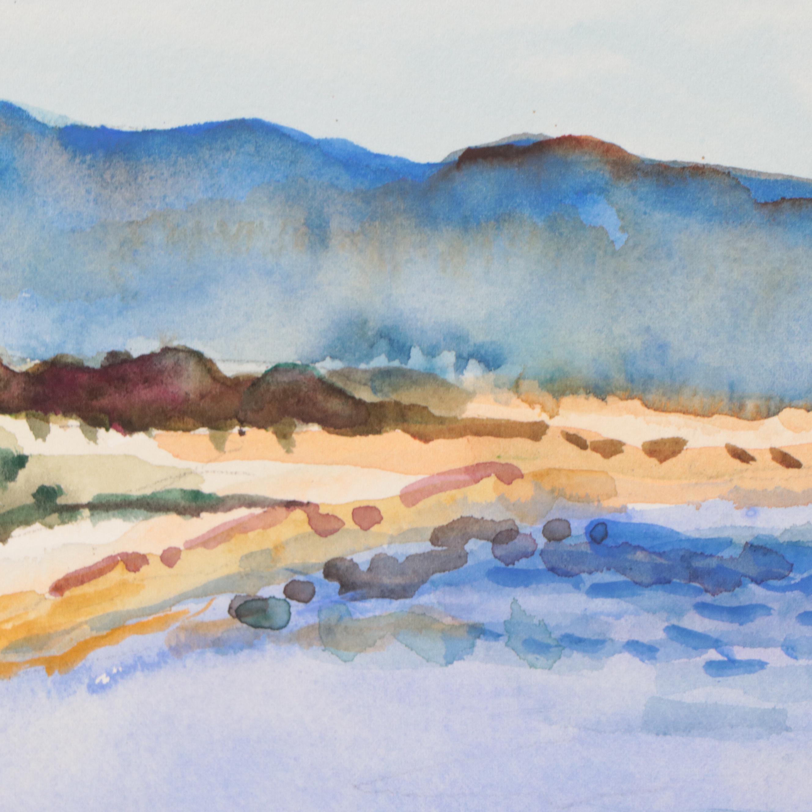 Marion Maas Coastal Landscape Watercolor Painting