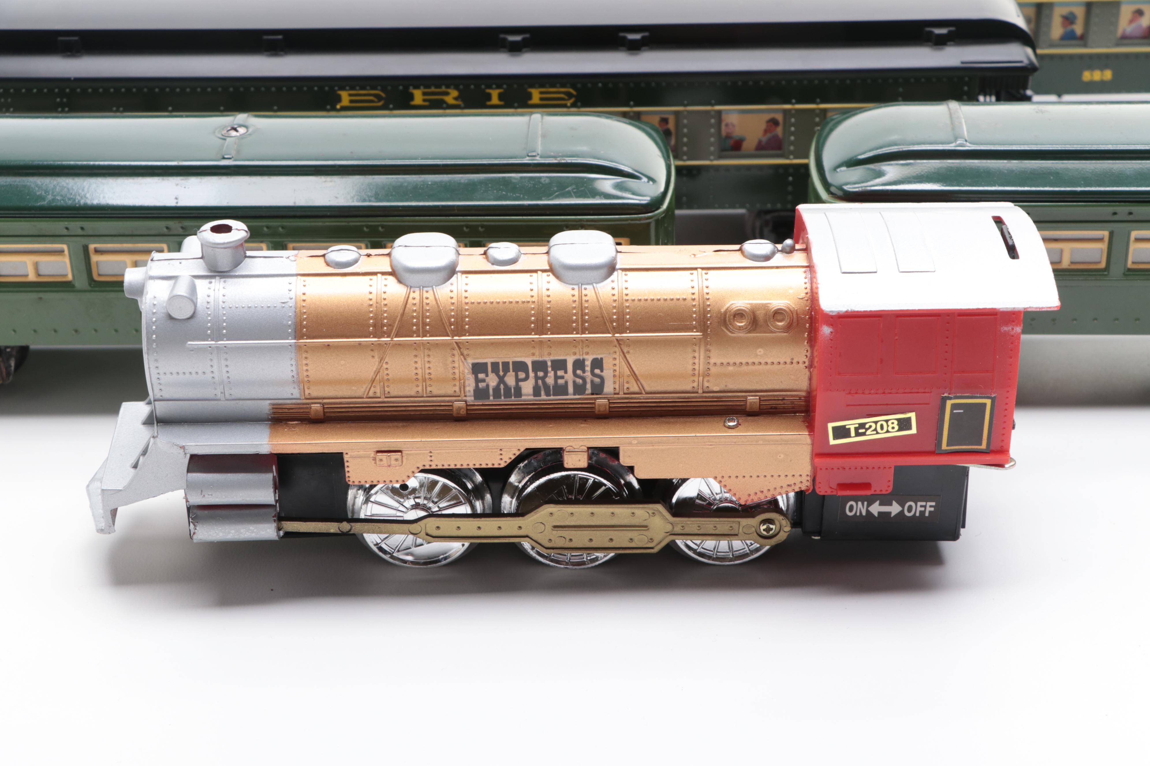 Williams Electric Erie Passenger Cars With Pullmans, Caboose and More