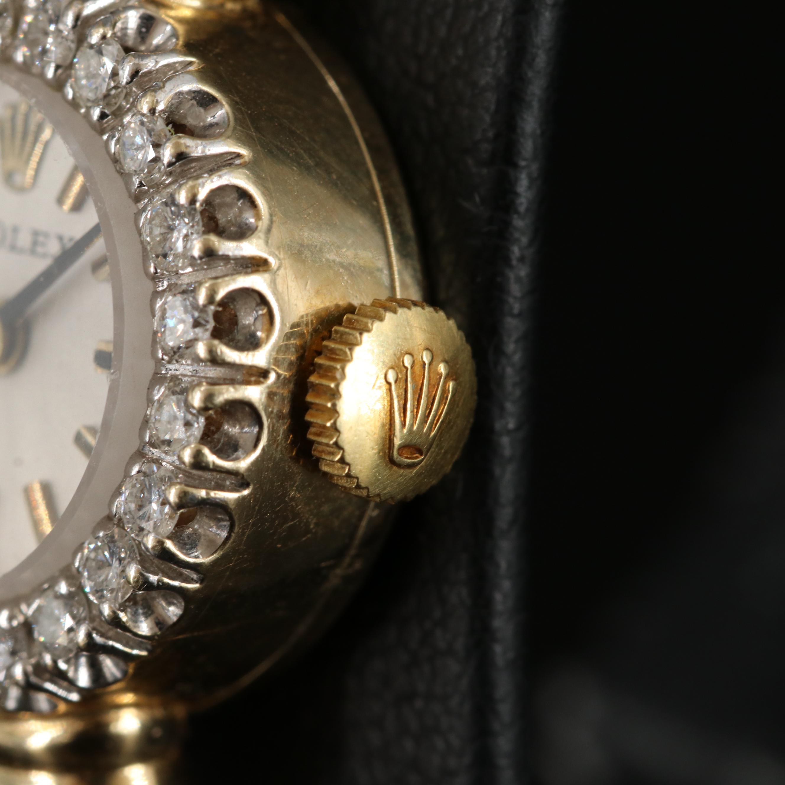 14K Rolex Vintage Diamond Cocktail Watch