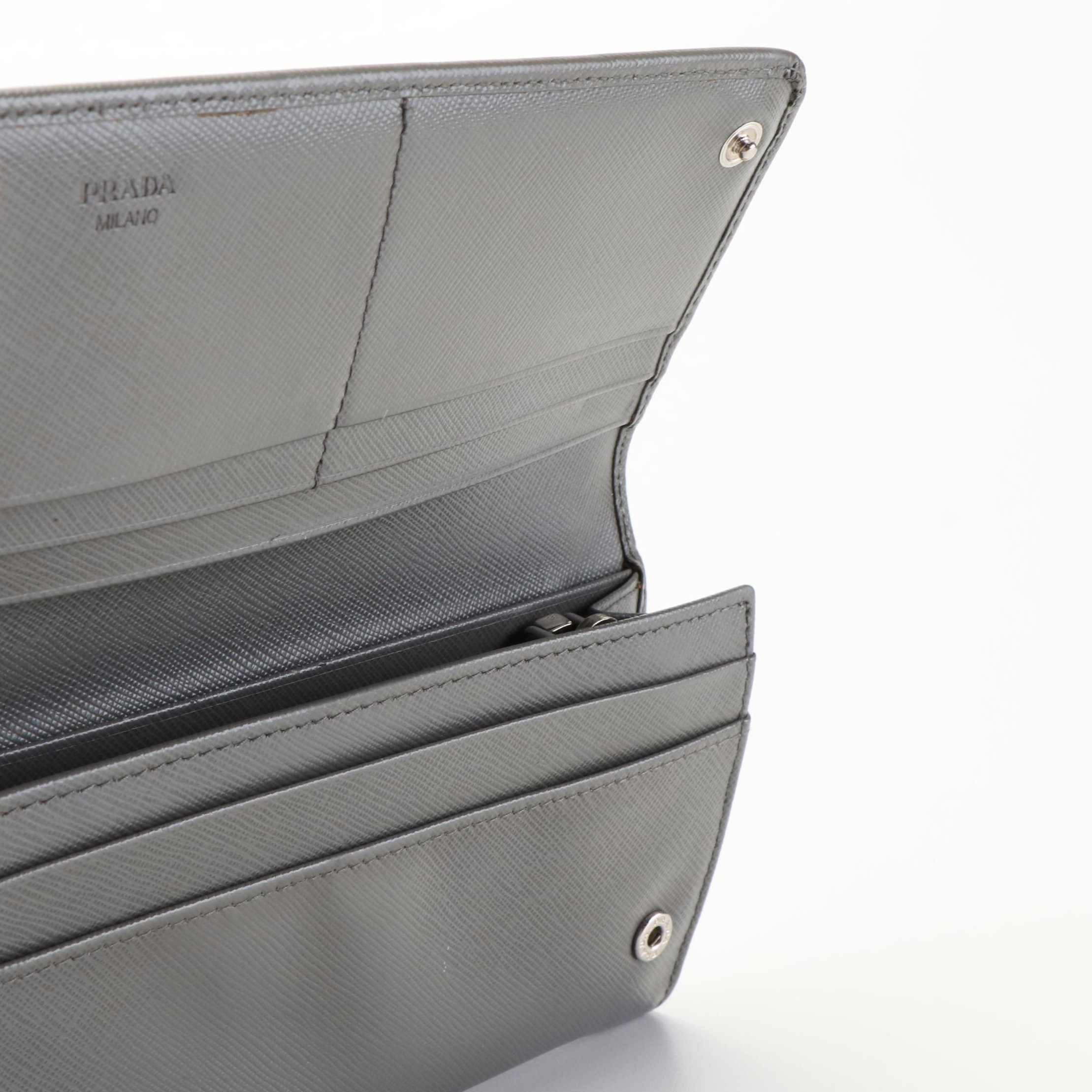 Prada Full Flap Saffiano Leather Long Wallet