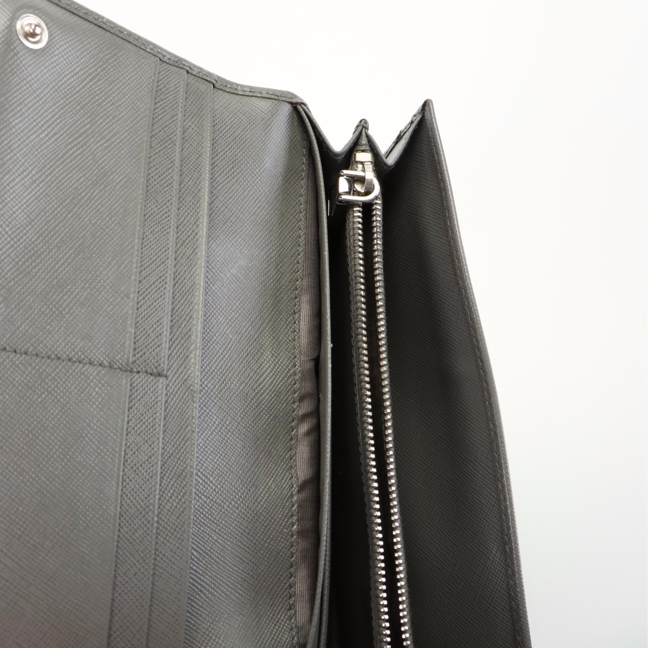 Prada Full Flap Saffiano Leather Long Wallet