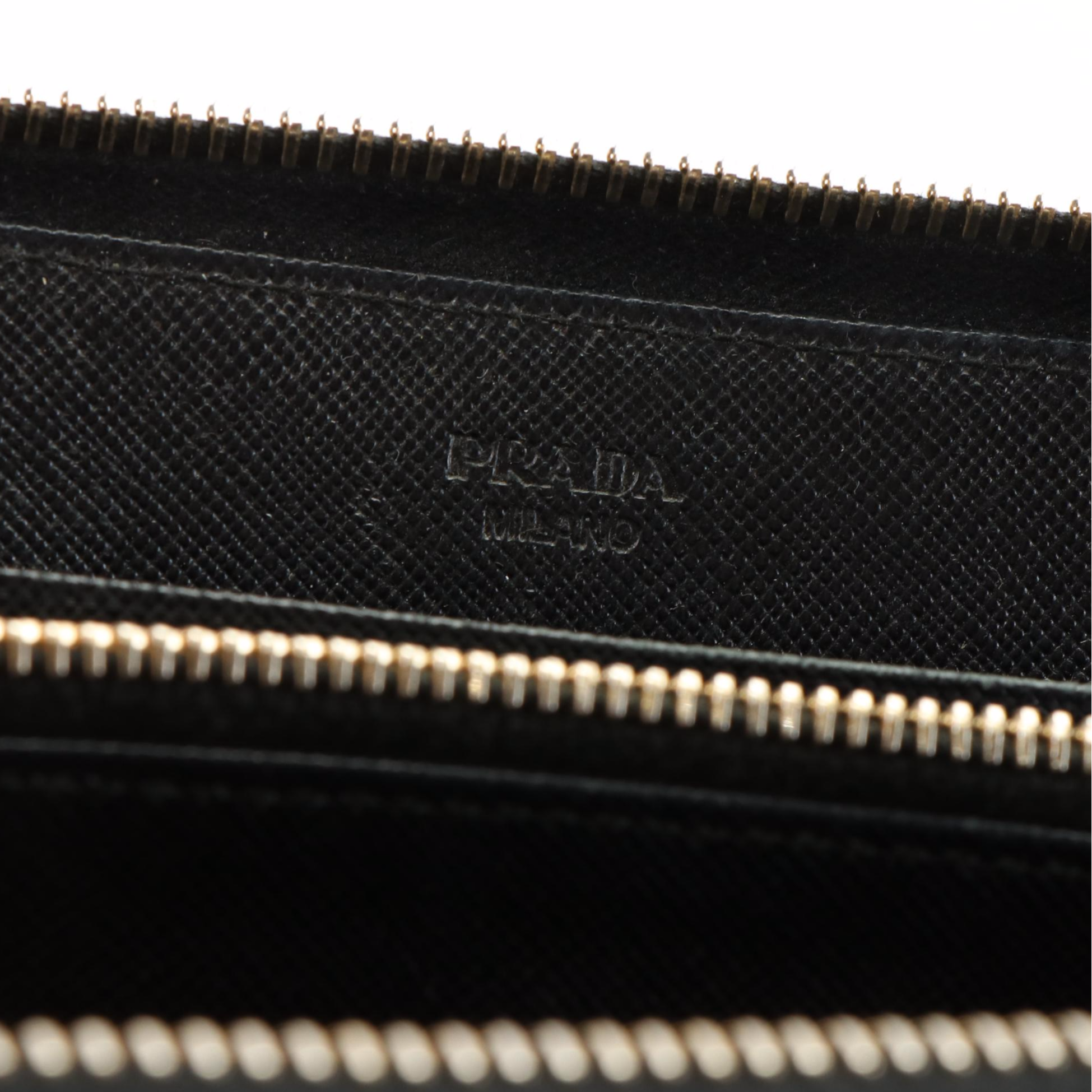 Prada Bow Long Wallet in Black Saffiano Leathern with Box