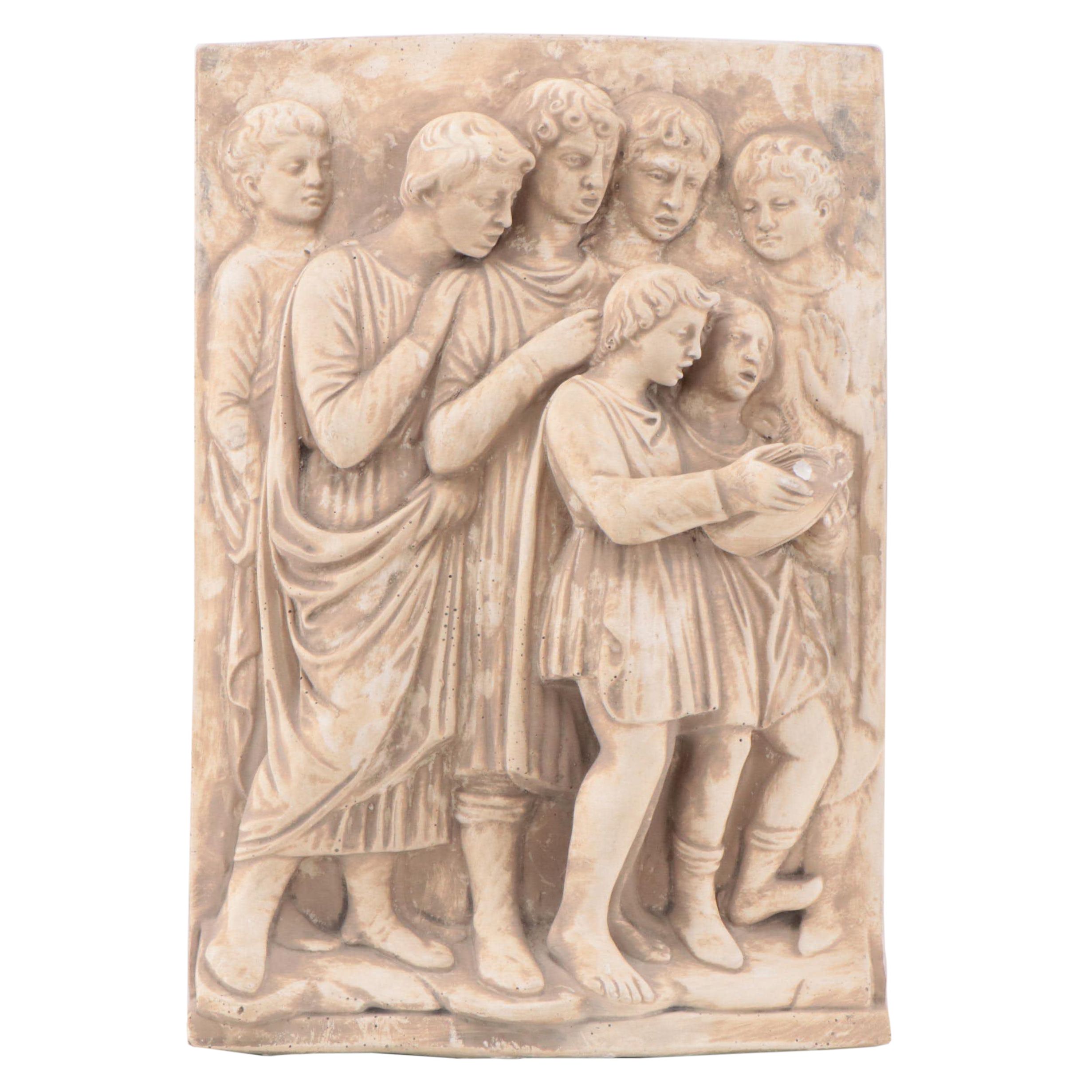 Cast Plaster Wall Relief Panel After Luca della Robbia "Cantoria"