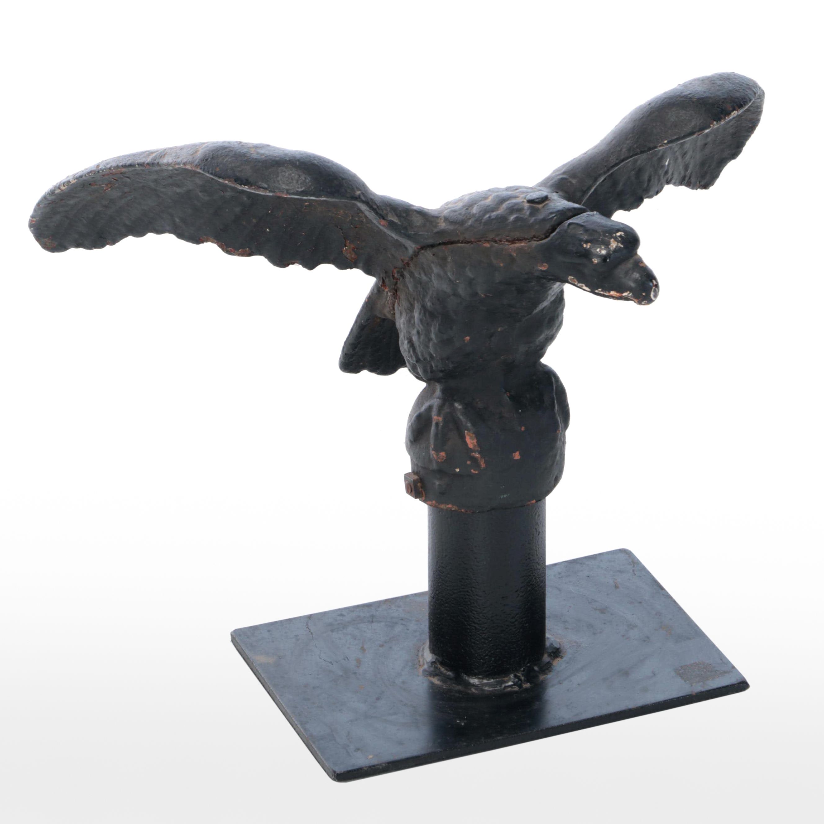Painted Cast Metal Eagle Flag Pole Finial