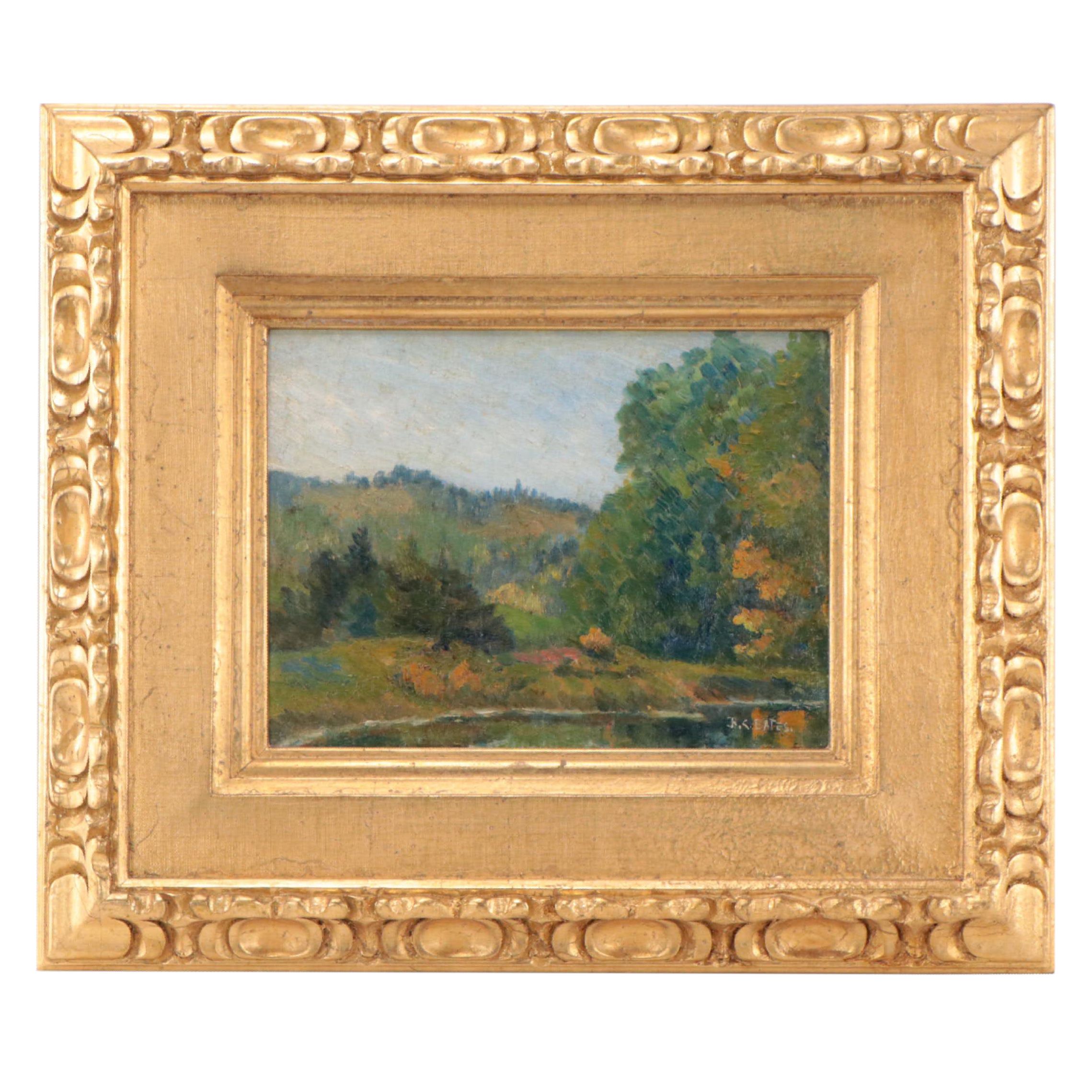 R. C. Bates Landscape Oil Painting "Late September"