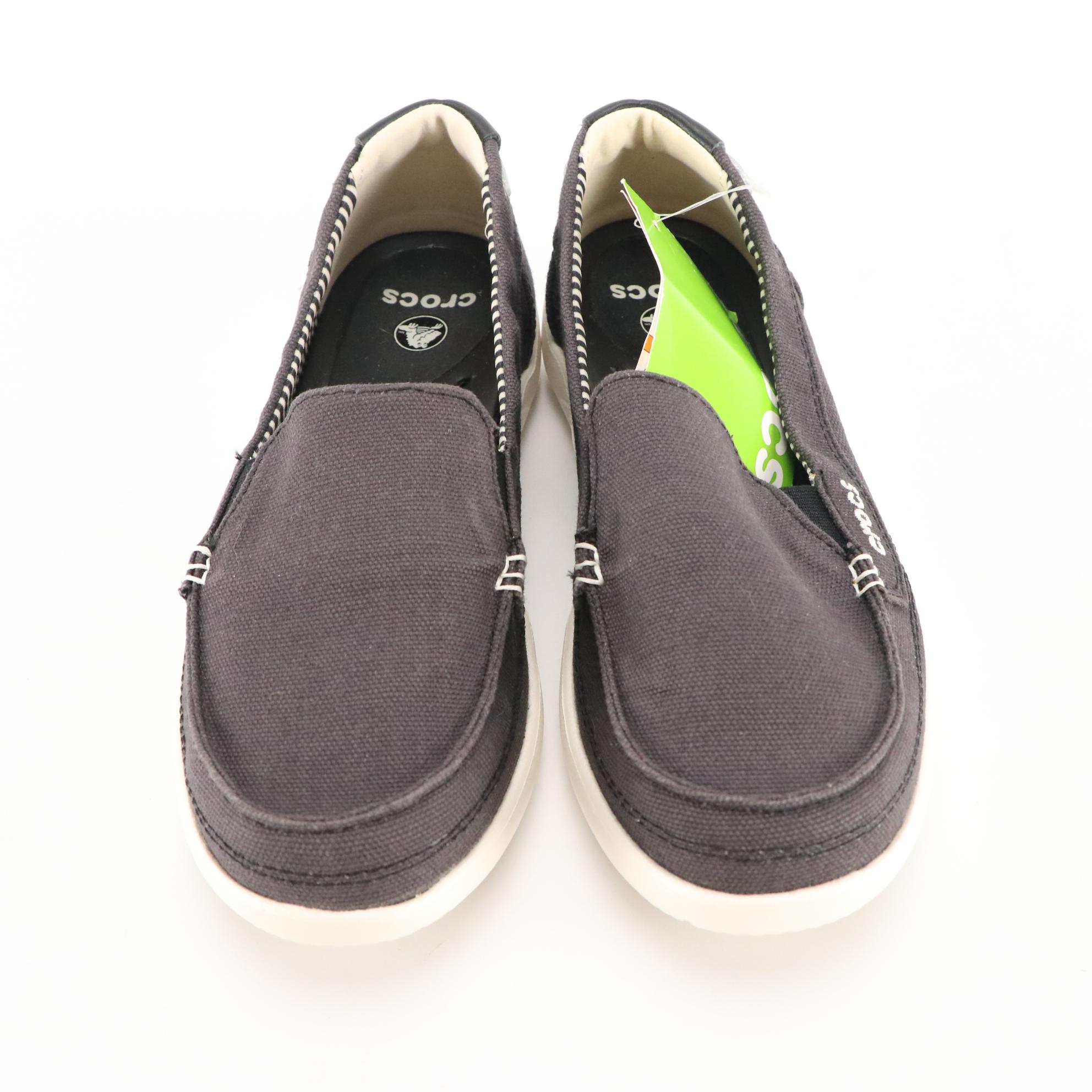 Crocs Women's Canvas Loafers, Slip-Ons and Olive Slingback Jelly Sandals