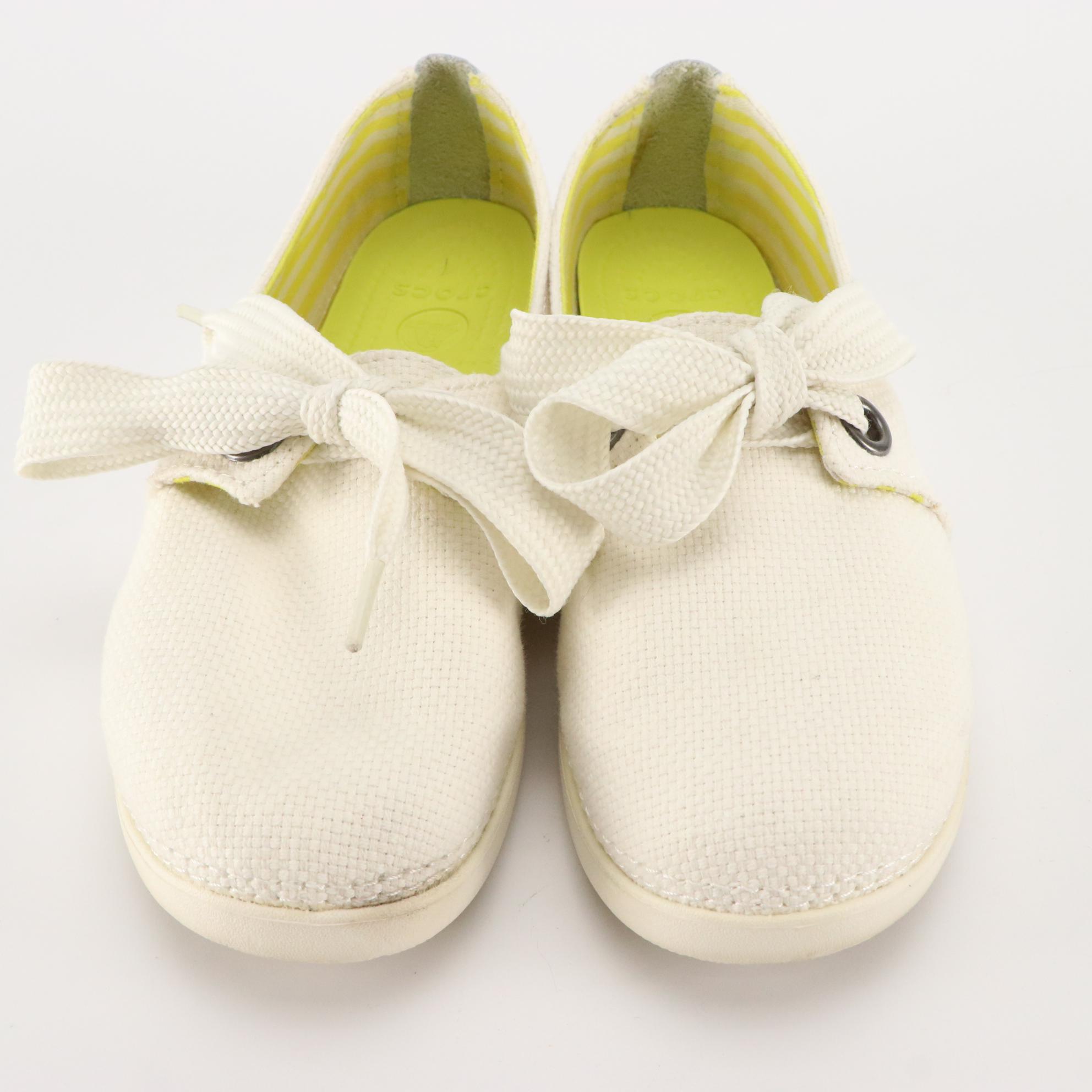 Crocs Women's Canvas Loafers, Slip-Ons and Olive Slingback Jelly Sandals