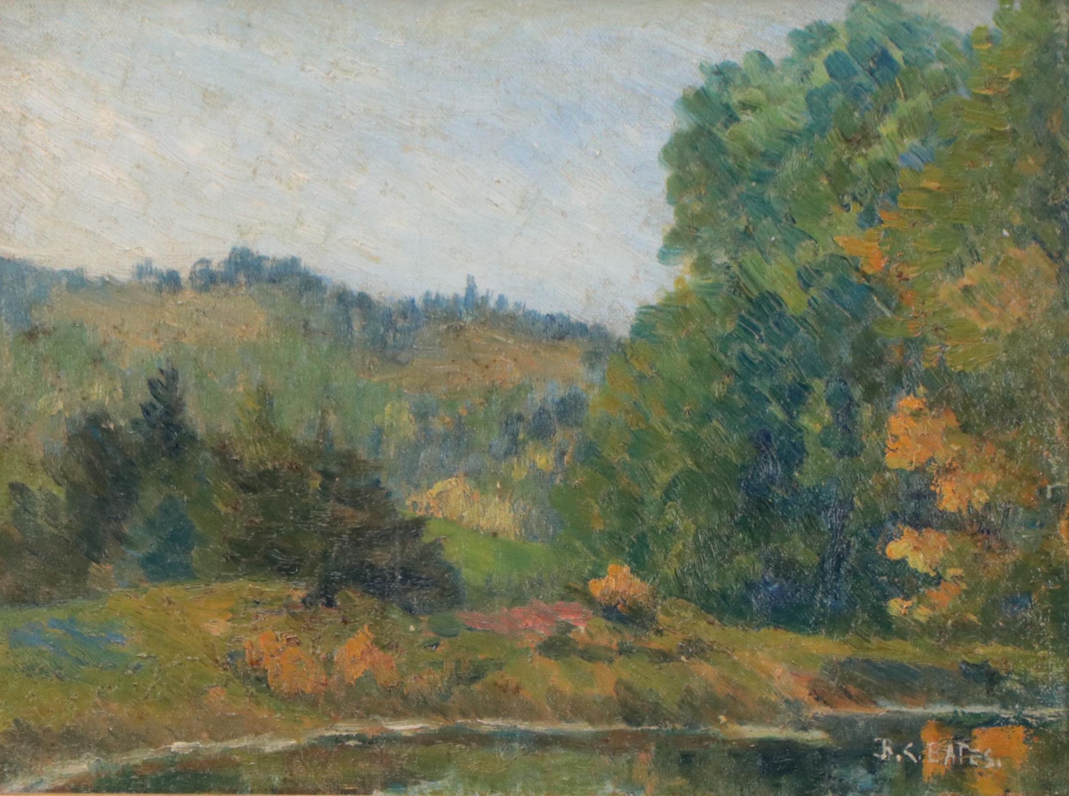 R. C. Bates Landscape Oil Painting "Late September"