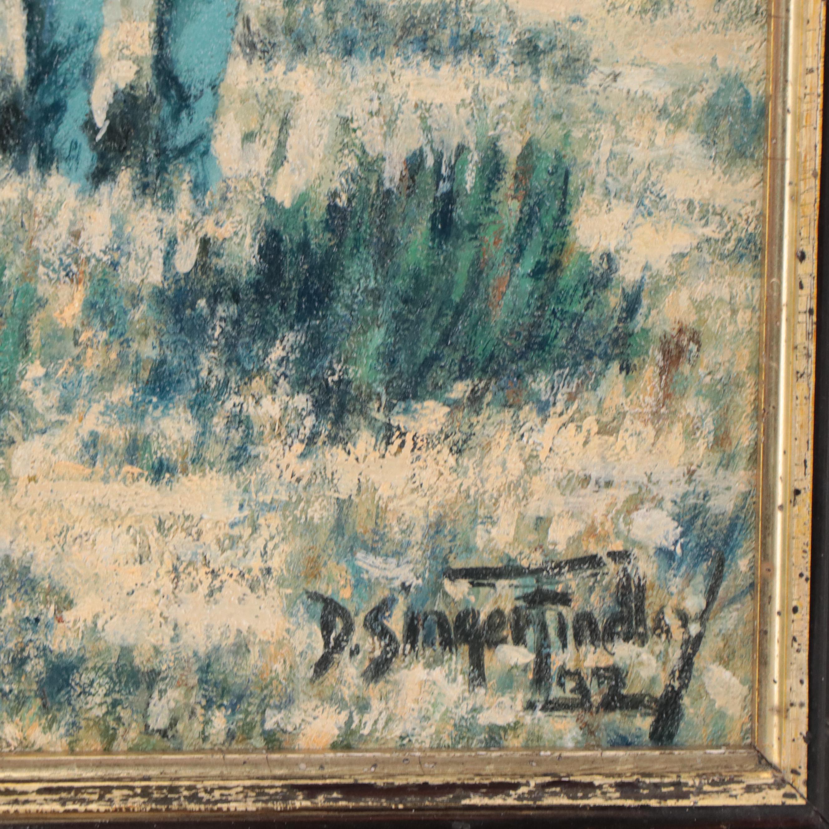 D. Singer Findlay Civil War Scene Oil Painting, 1932